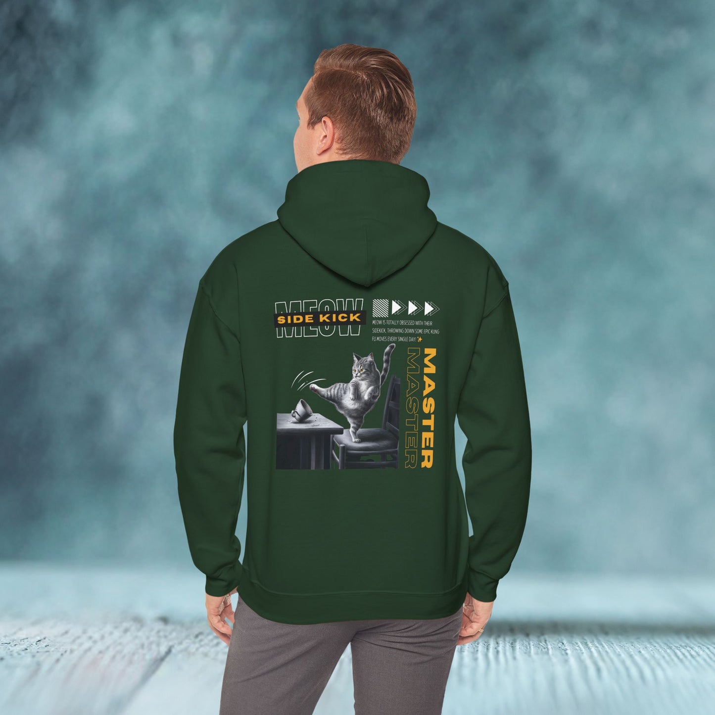 Meow Side Kick Unisex Hoodie (Double-Sided) - furevermama