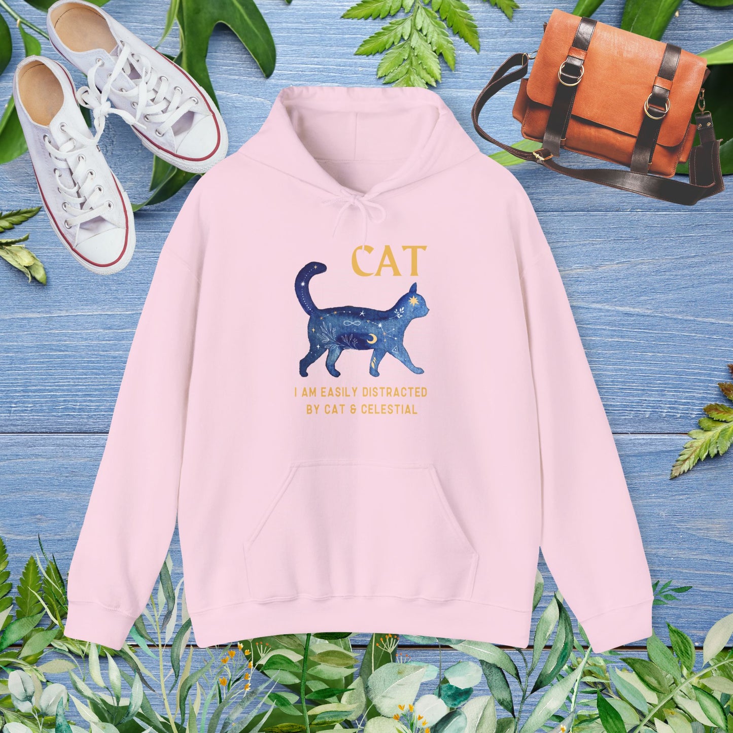 Cat and Celestial Unisex Hoodie - furevermama