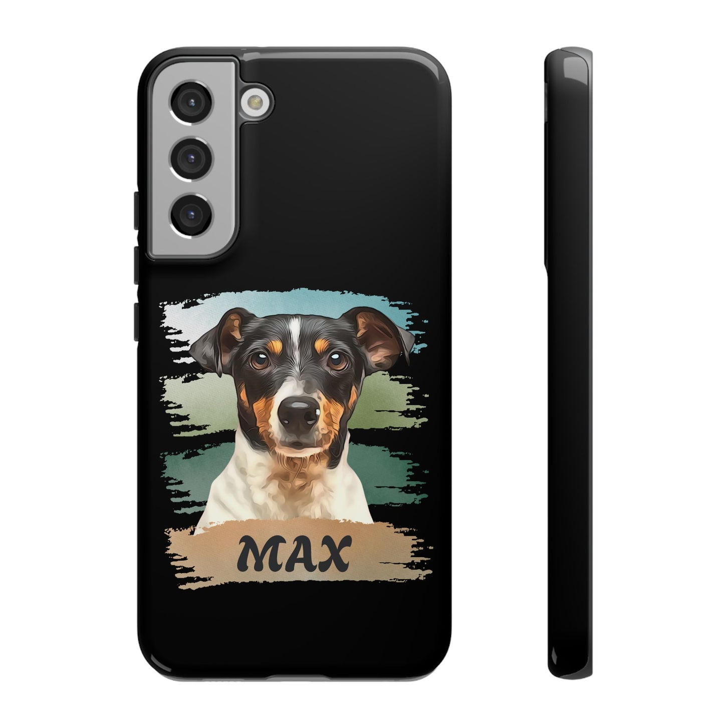 Custom Pet Portrait Phone Case, Green Brush Edition - furevermama