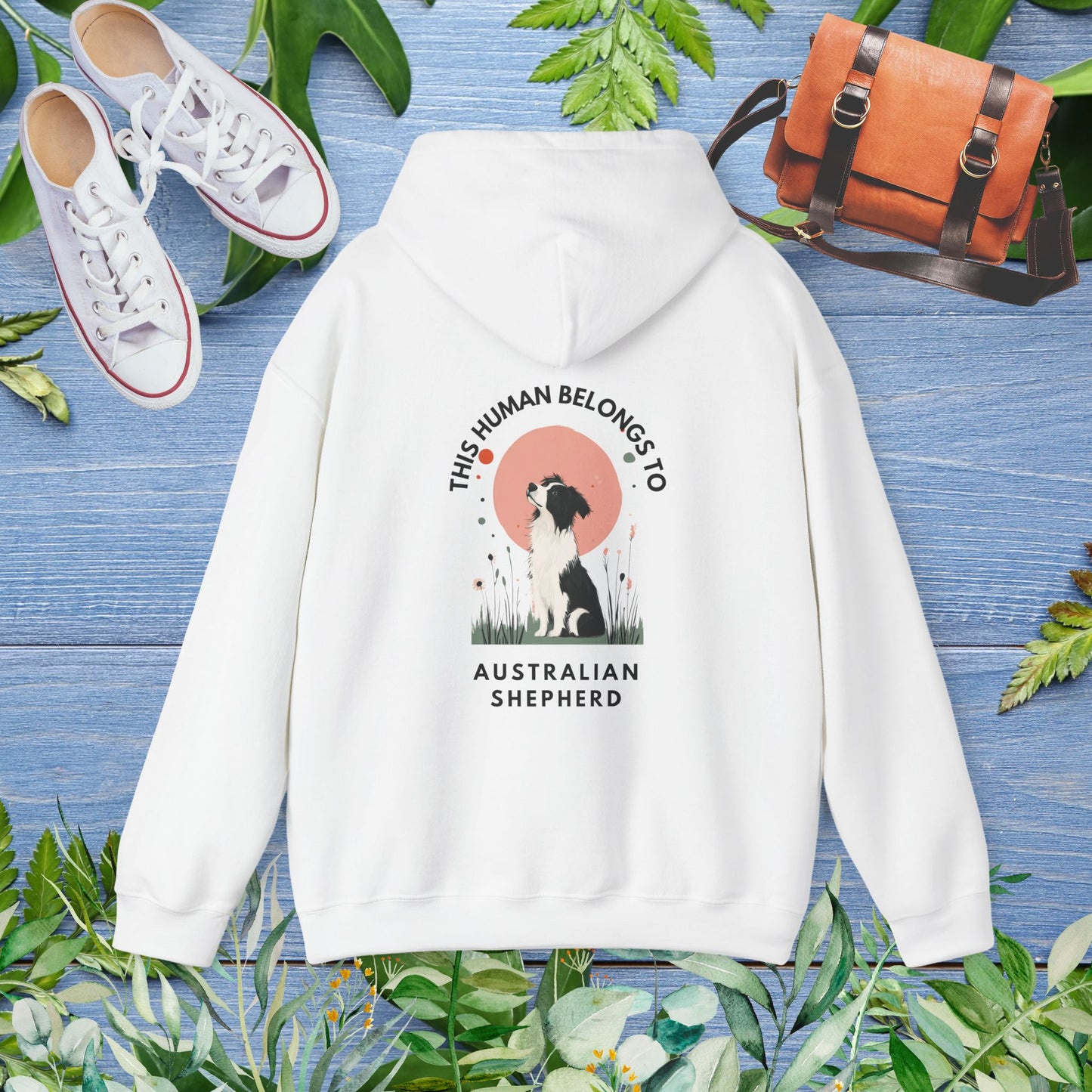 This Human Belongs To Australian Shepherd Unisex Hoodie - furevermama
