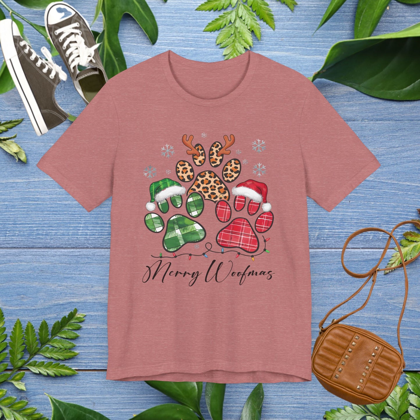 Merry Woofmas, Paw Jersey T-Shirt - furevermama