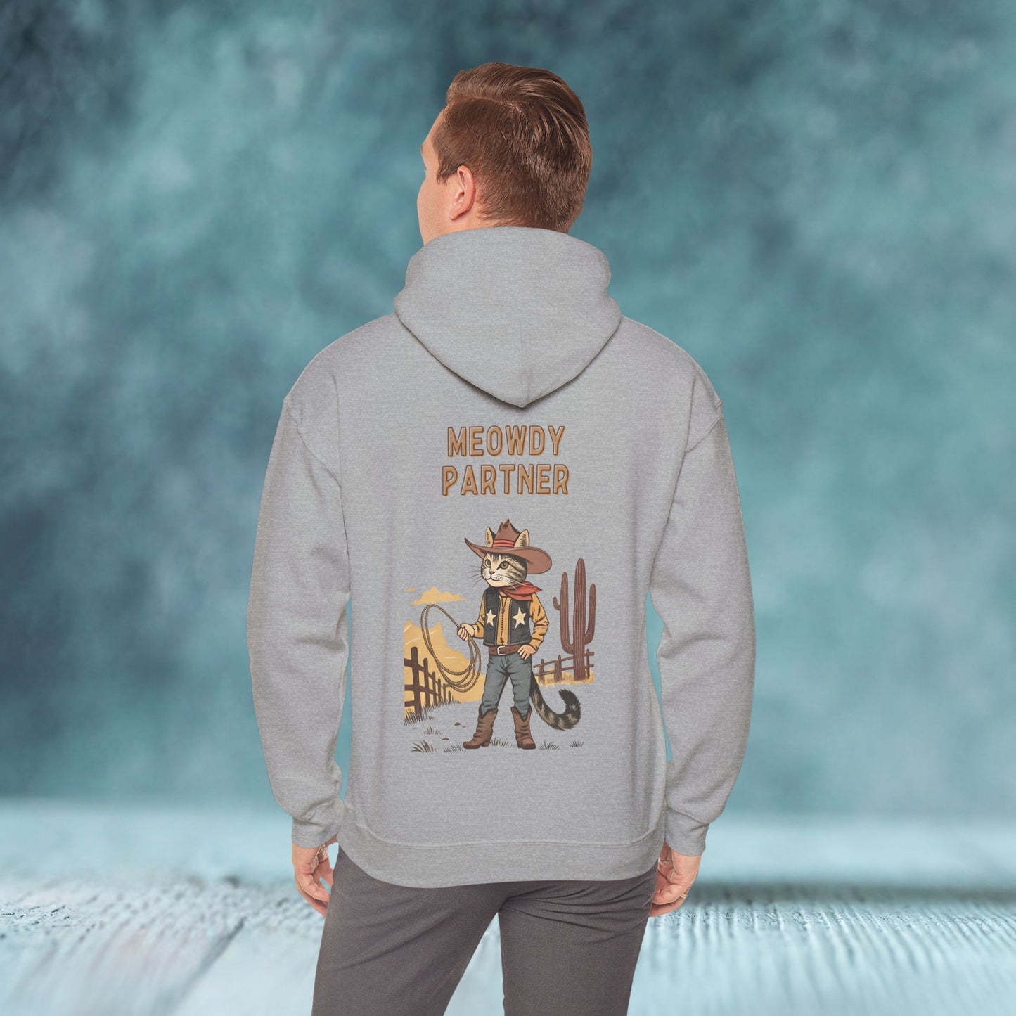 The Meowdy Partner Cat Unisex Hoodie (Back Print) - furevermama