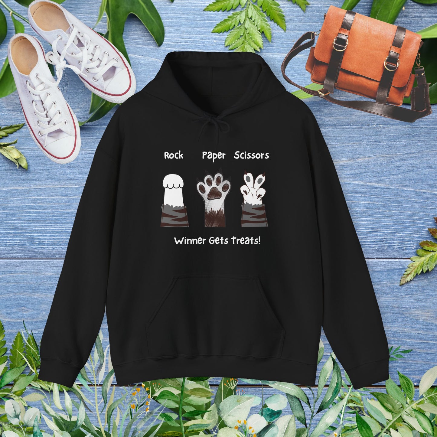 Paw's Paper Rock Scissors Unisex Hoodie - furevermama