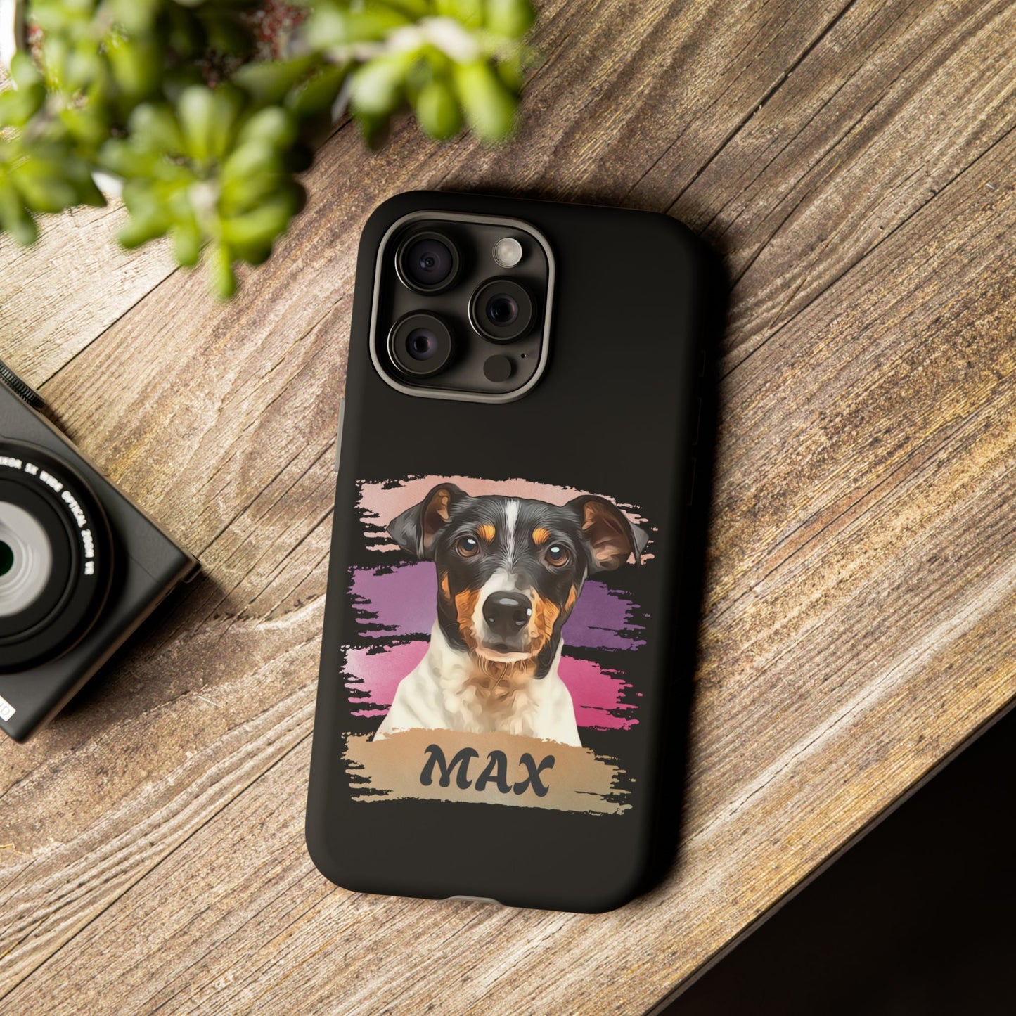 Custom Pet Portrait Phone Case, Pink Brush Edition - furevermama