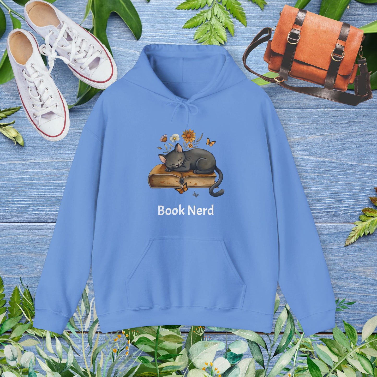 Cat The Book Nerb Unisex Hoodie - furevermama