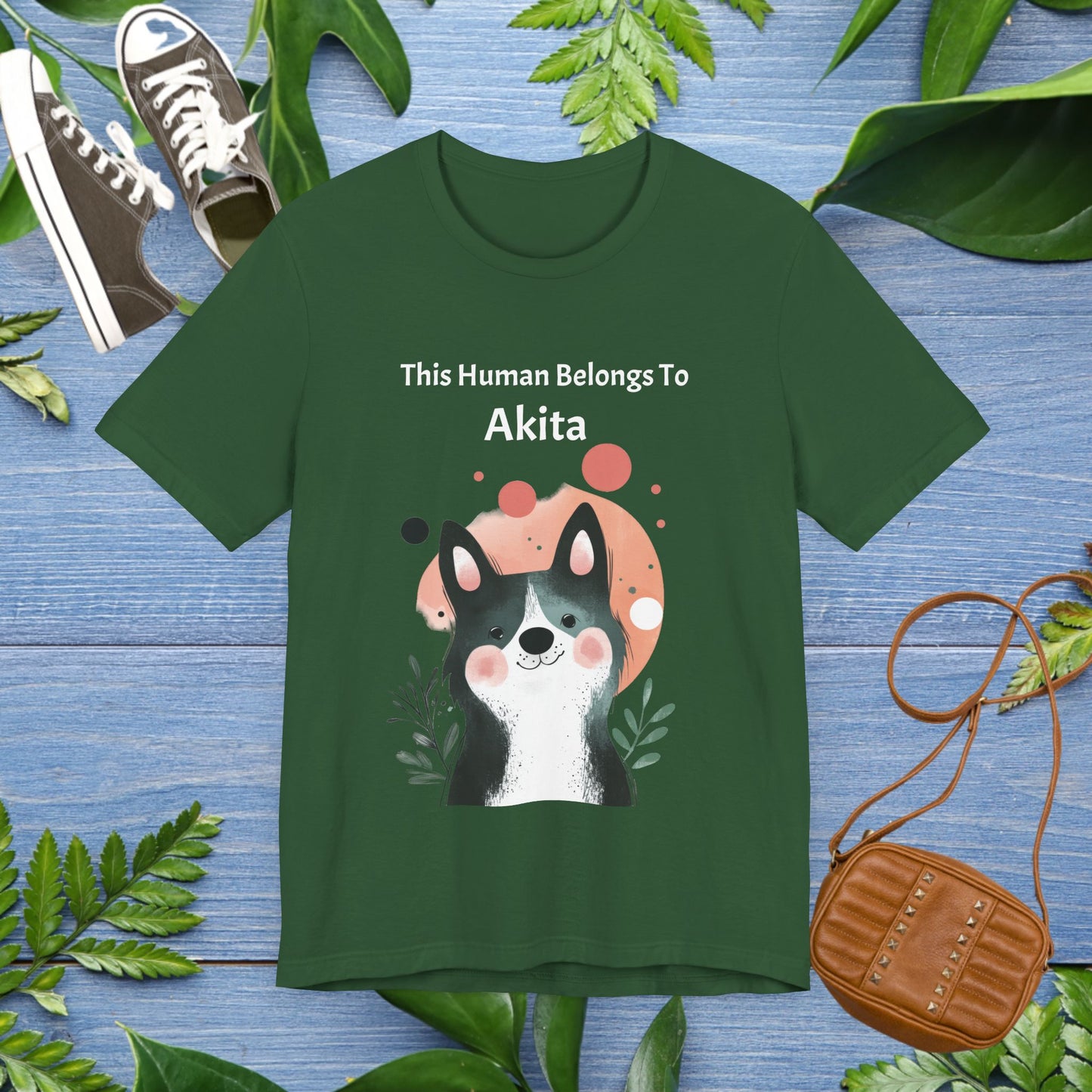This Human Belongs To Akita T-Shirt - furevermama