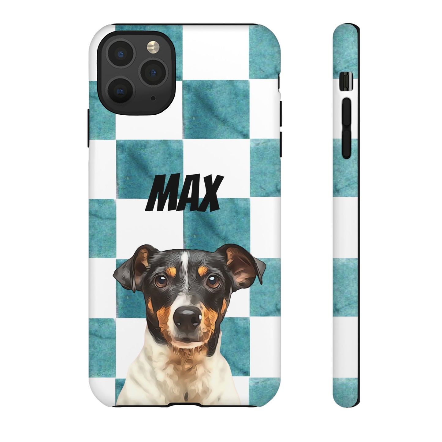 Custom Pet Portrait Phone Case, Checker Edition - furevermama
