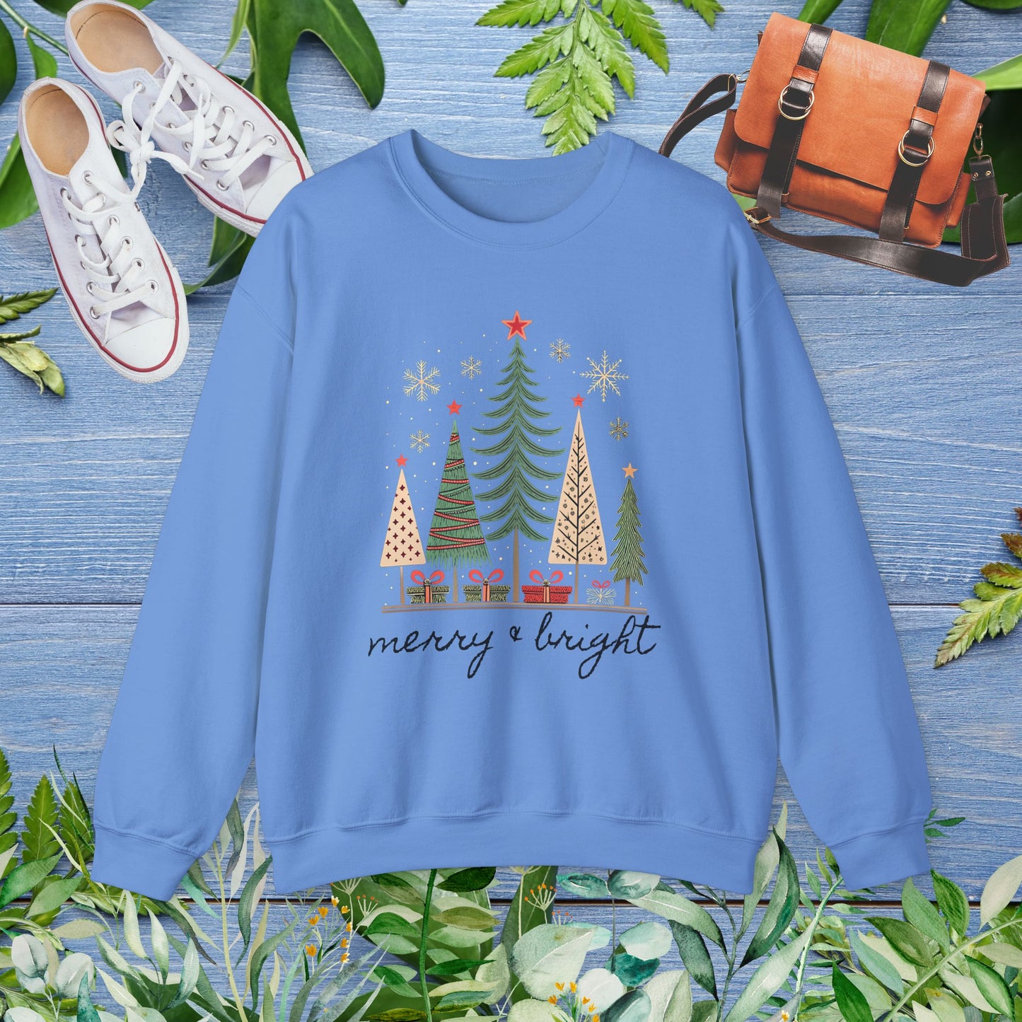 Vintage Christmas Trees Unisex Crewneck Sweatshirt - furevermama