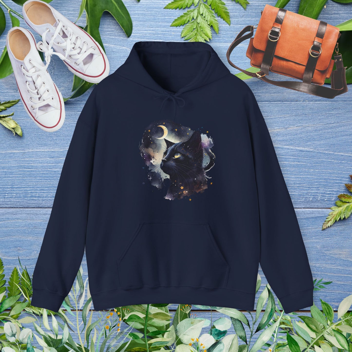 Moon Night Cat Unisex Hoodie - furevermama