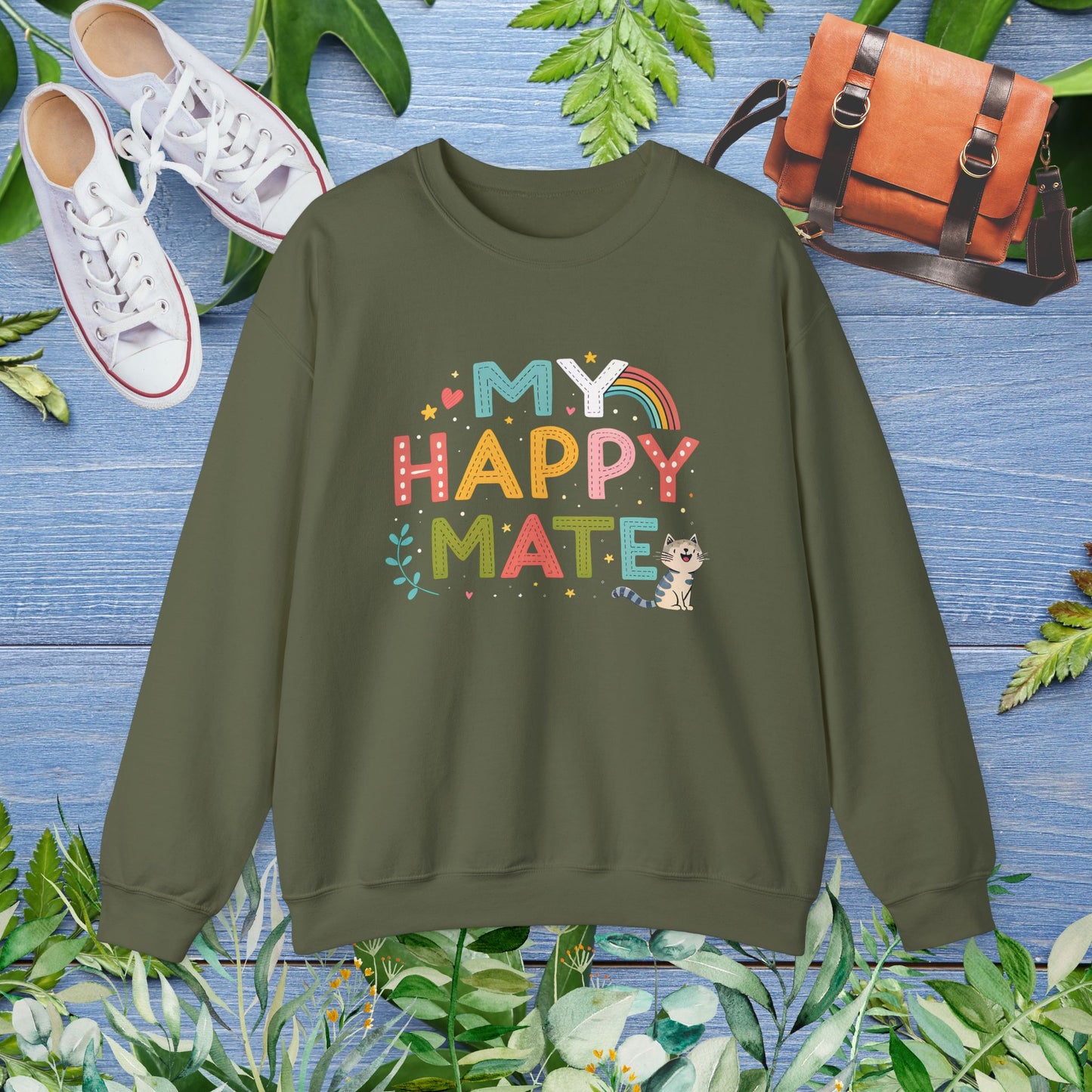 My Happy Mate Sweatshirt, Cat Sweatshirt - furevermama