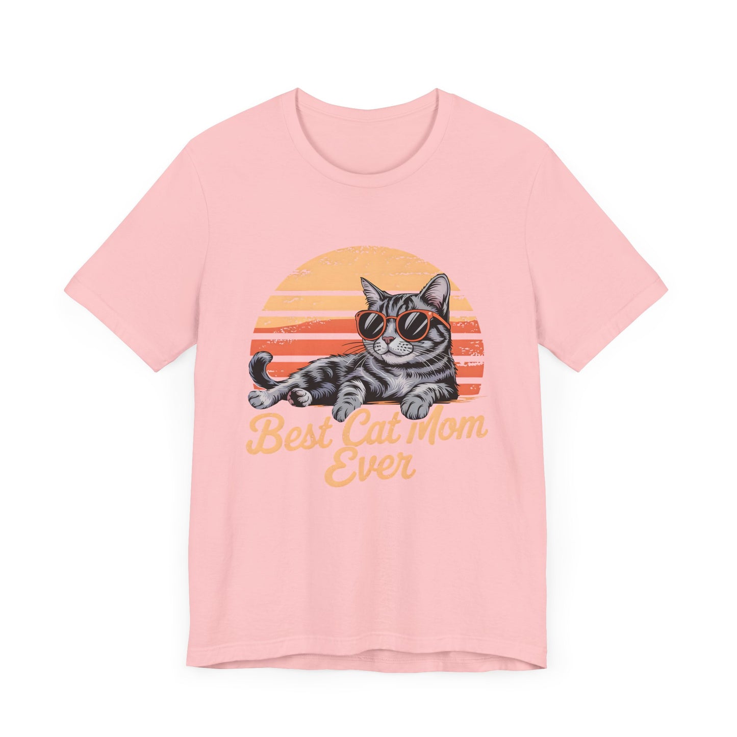 Best Cat Mom Ever Unisex Jersey Tee - Cute Cat Graphic T-Shirt