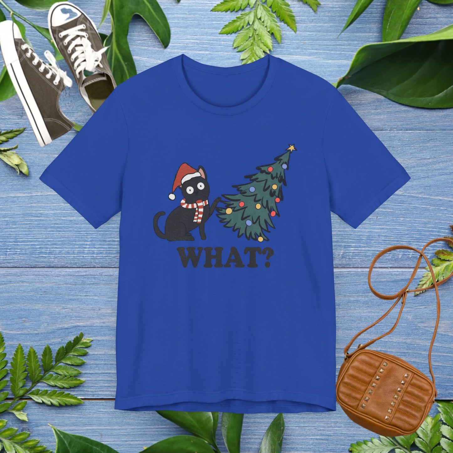 Christmas Tree & Cat Unisex Short Sleeve T-Shirt - furevermama