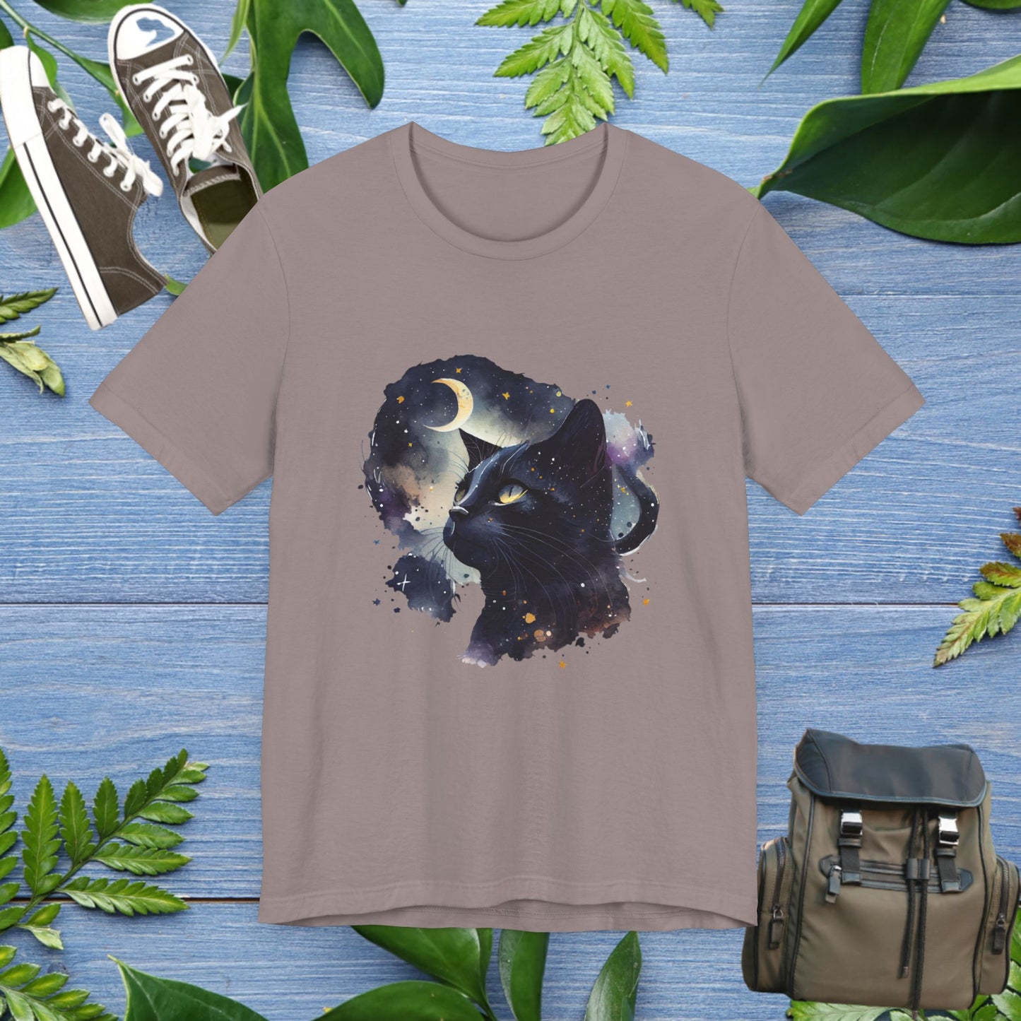 Moon Night Cat Unisex T-Shirt - furevermama