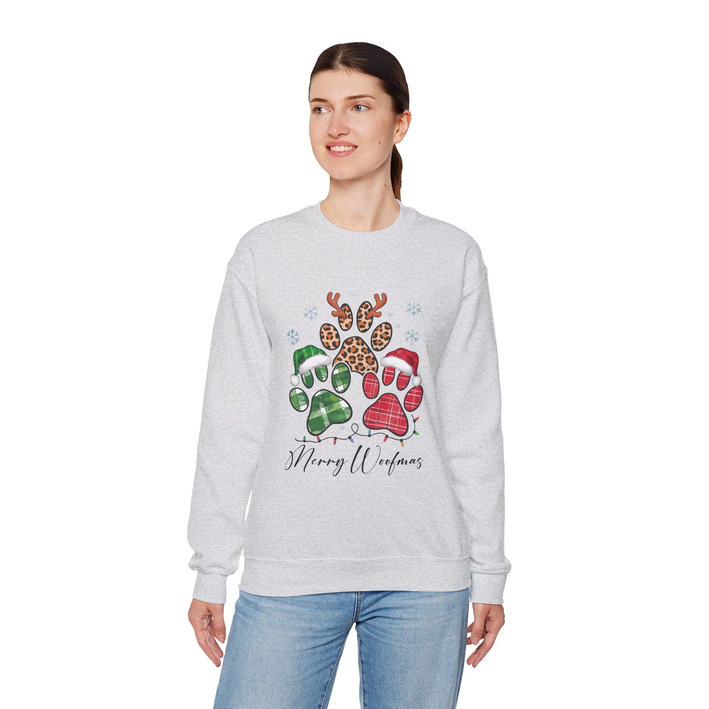 Merry Woofmas Pawprint Unisex Sweatshirt - furevermama