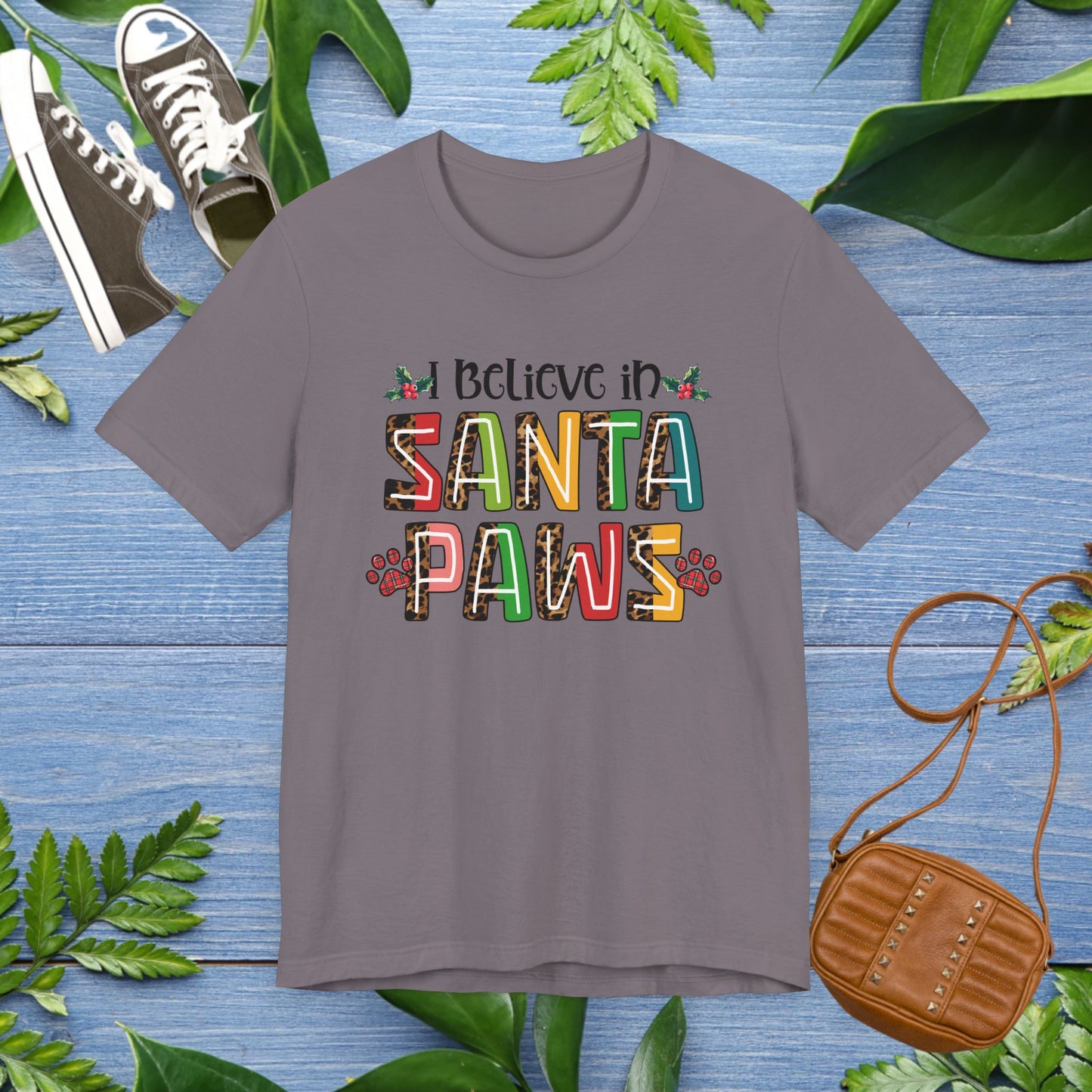 I Believe In Santa Paws Jersey Tee - furevermama