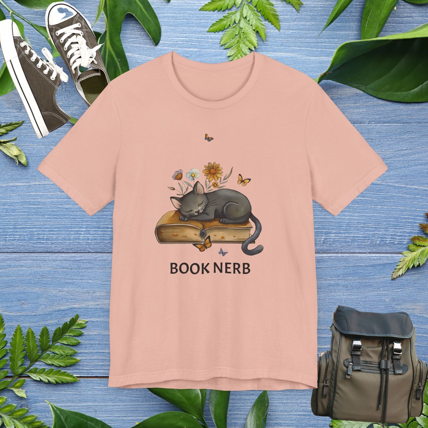 Cat The Book Nerb T-Shirt - furevermama