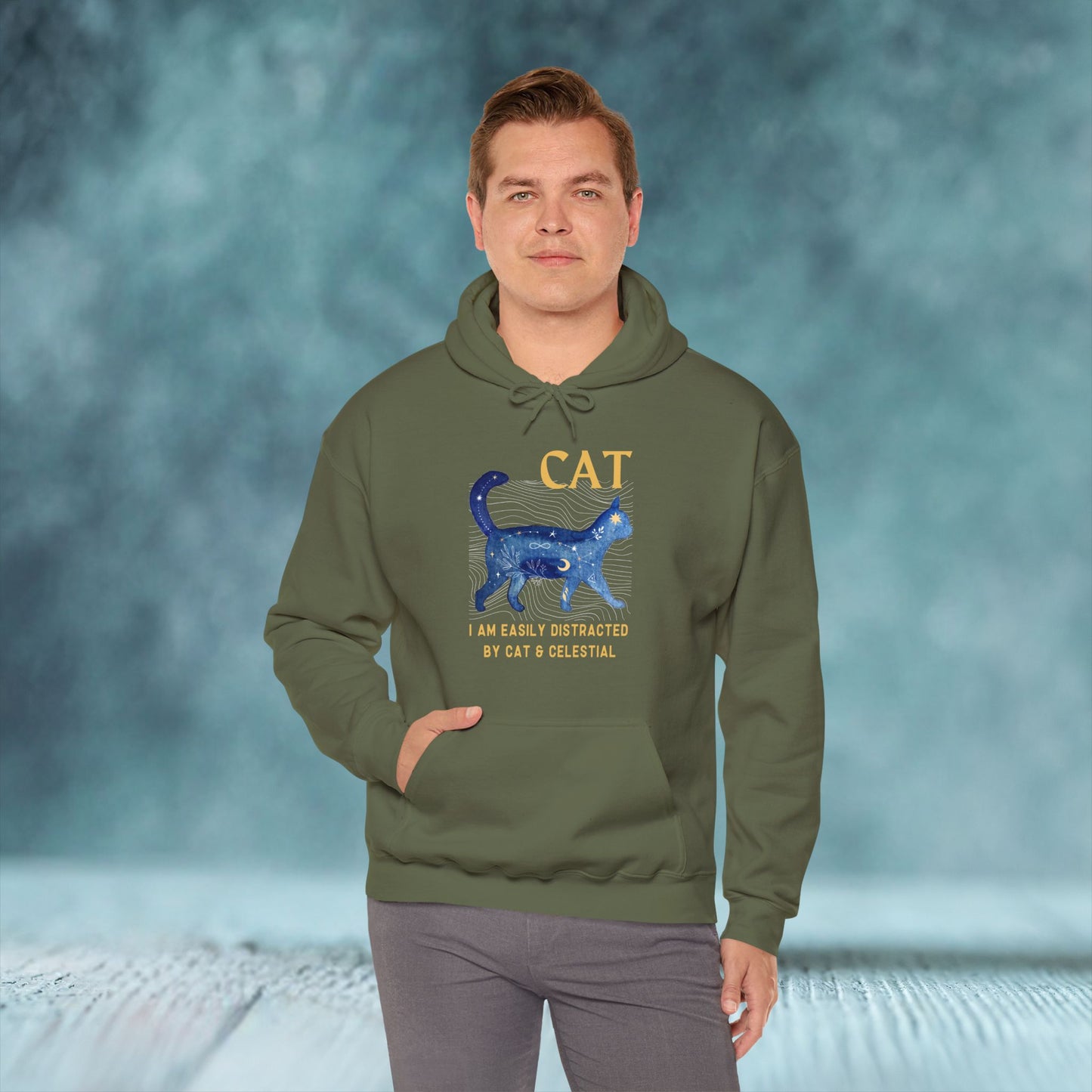 Cat and Celestial Unisex Hoodie - furevermama