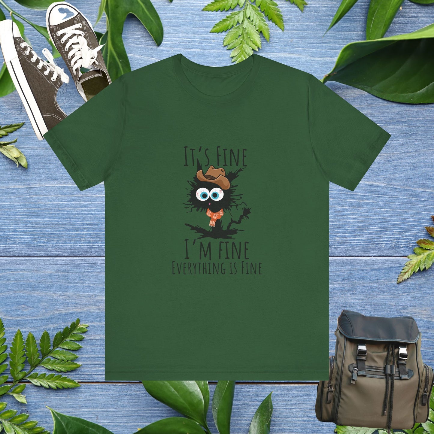 Everything Is Fine Meowdy T-Shirt - furevermama