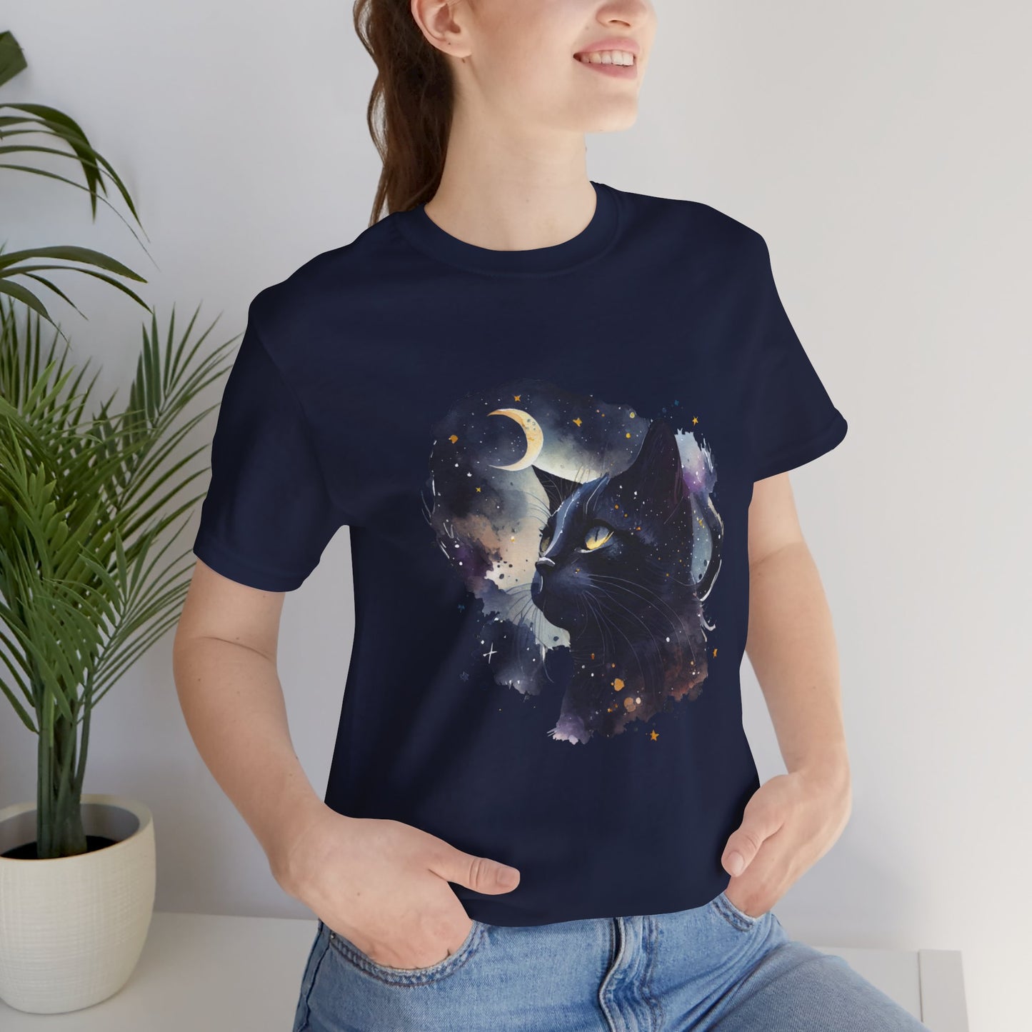 Moon Night Cat Unisex T-Shirt - furevermama