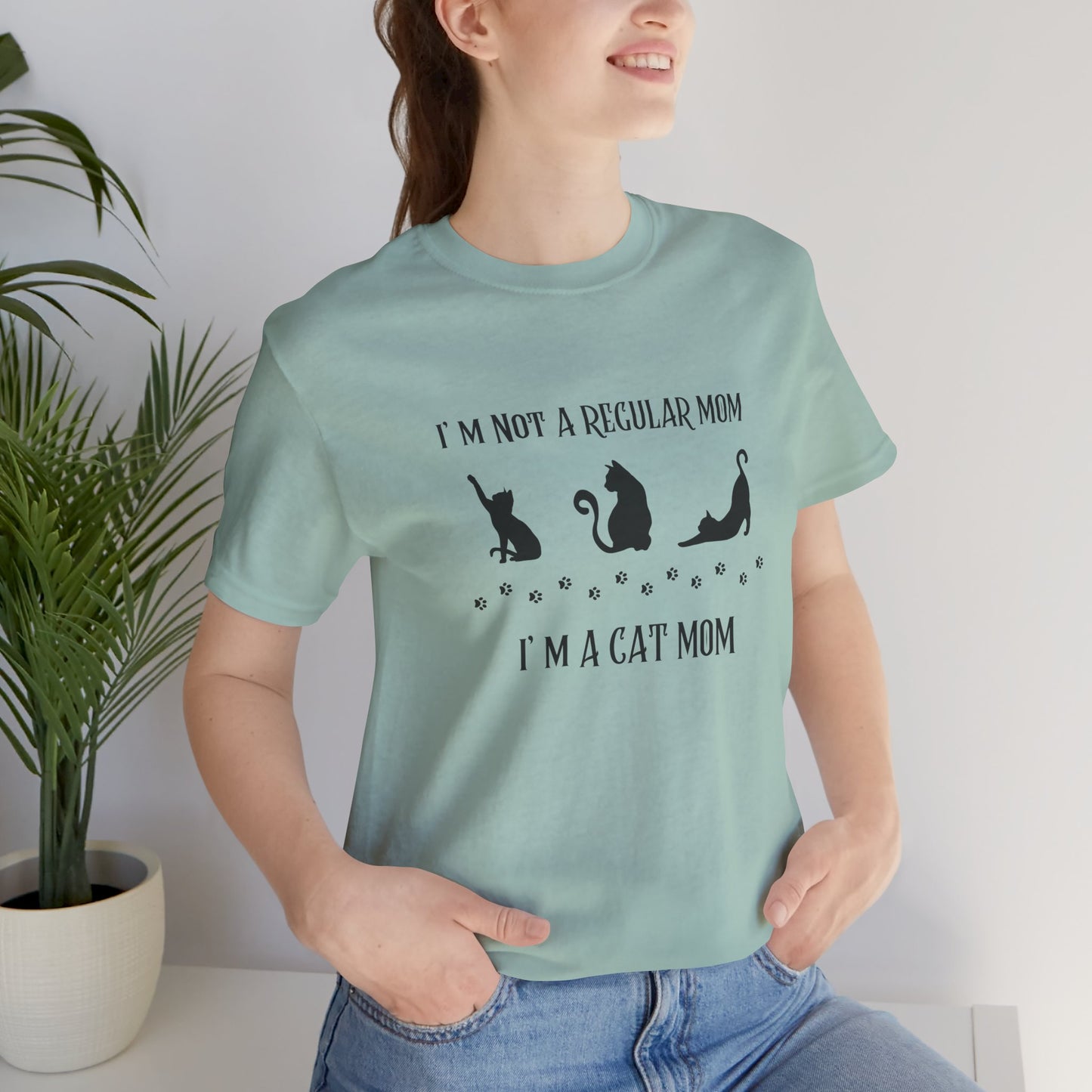 Cat Mom Unisex Tee - I Am not a Regular Mom Design - furevermama