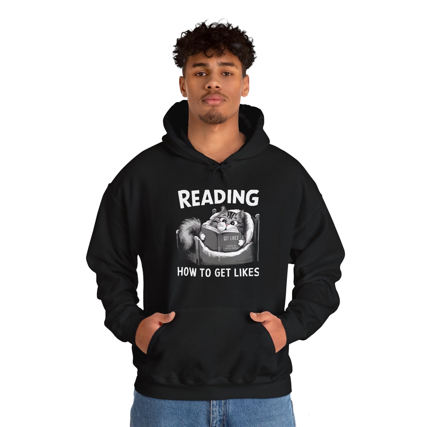 Cat Reading : How to Get Likes Hoodie - furevermama
