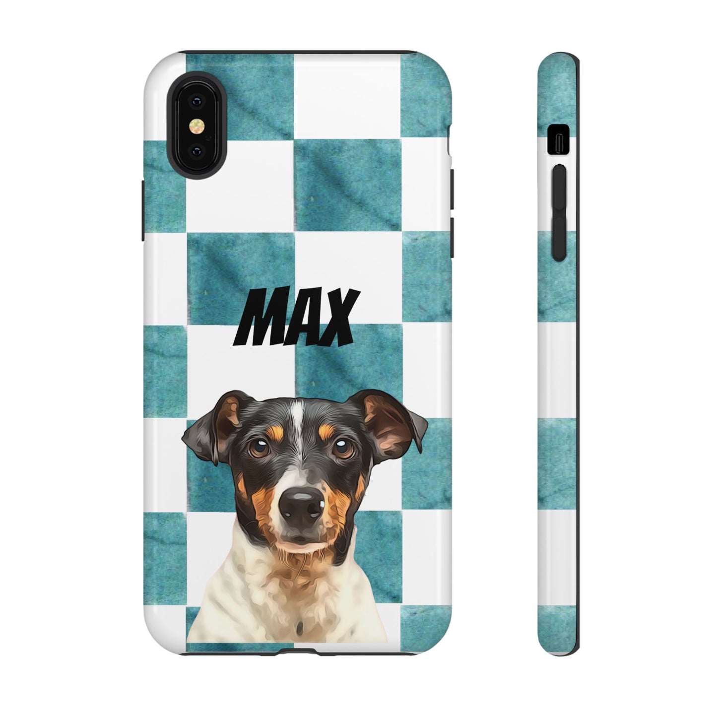 Custom Pet Portrait Phone Case, Checker Edition - furevermama