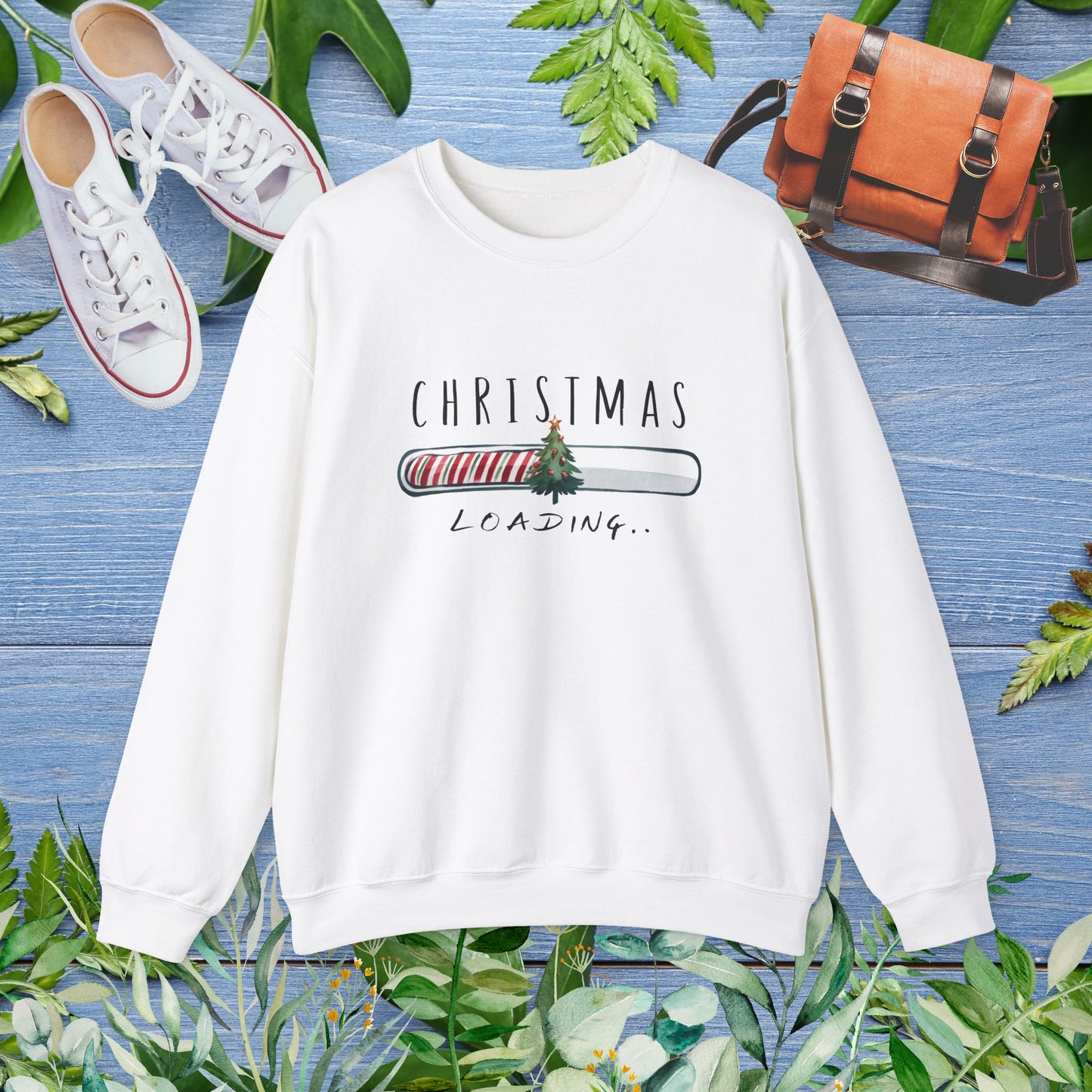 Christmas Is Loading Unisex Heavy Blend™ Crewneck Sweatshirt - furevermama
