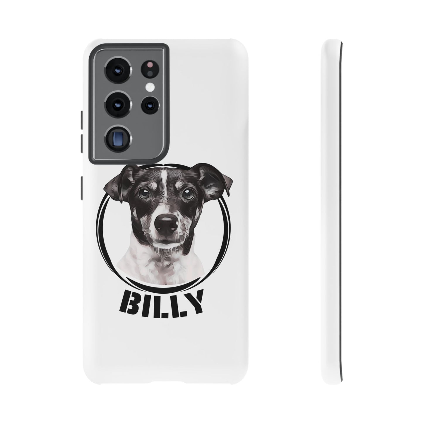 Custom Pet Portrait Phone Case, Black and White - furevermama