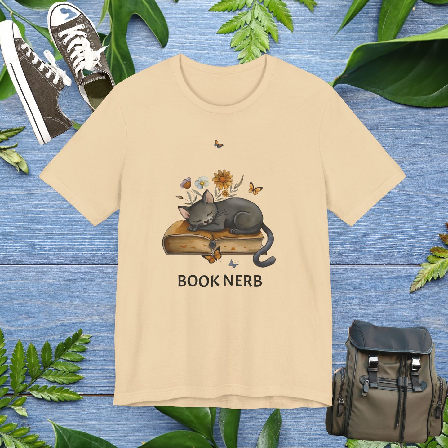 Cat The Book Nerb T-Shirt - furevermama
