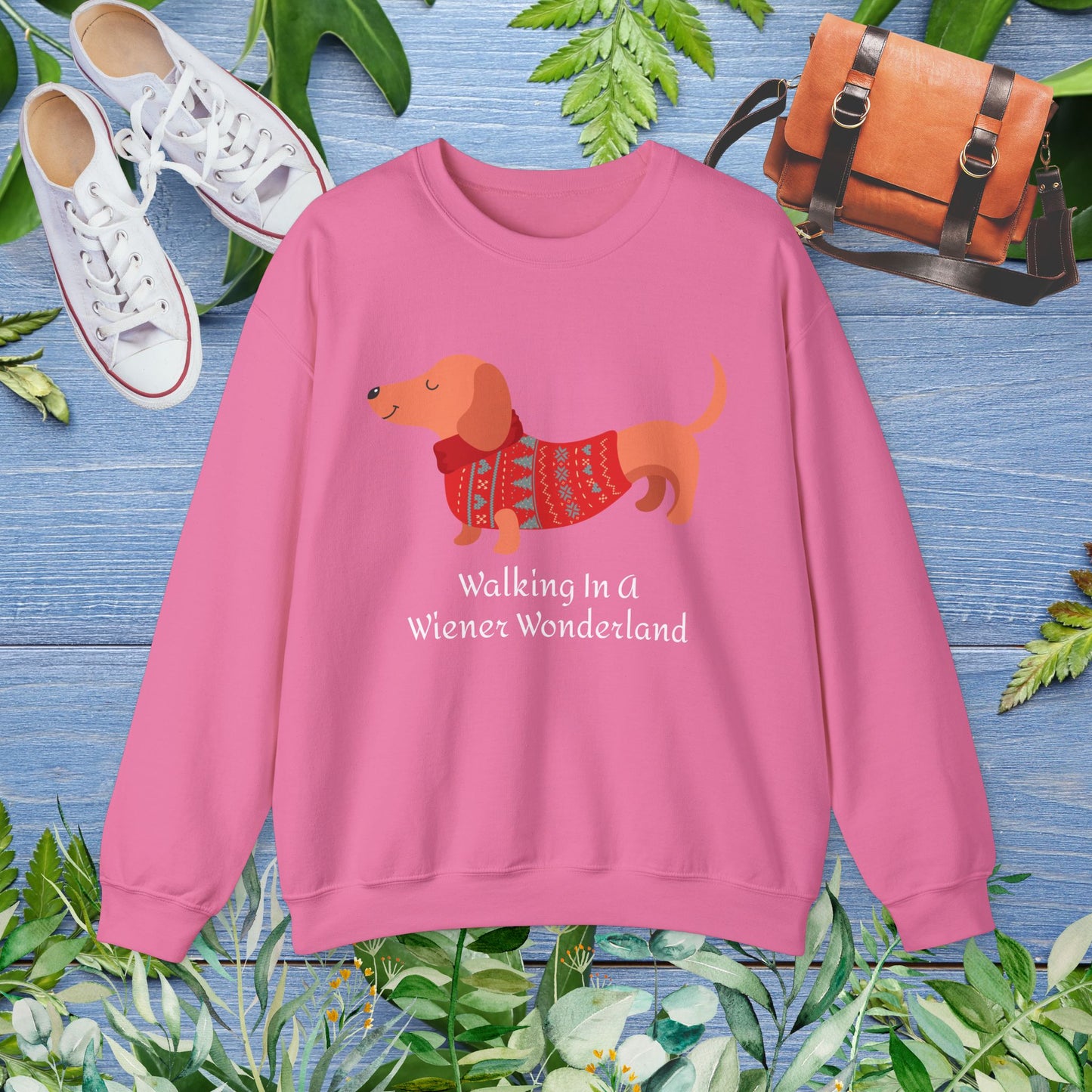 Dachshund Sweatshirt - Walking In A Wiener Wonderland - furevermama