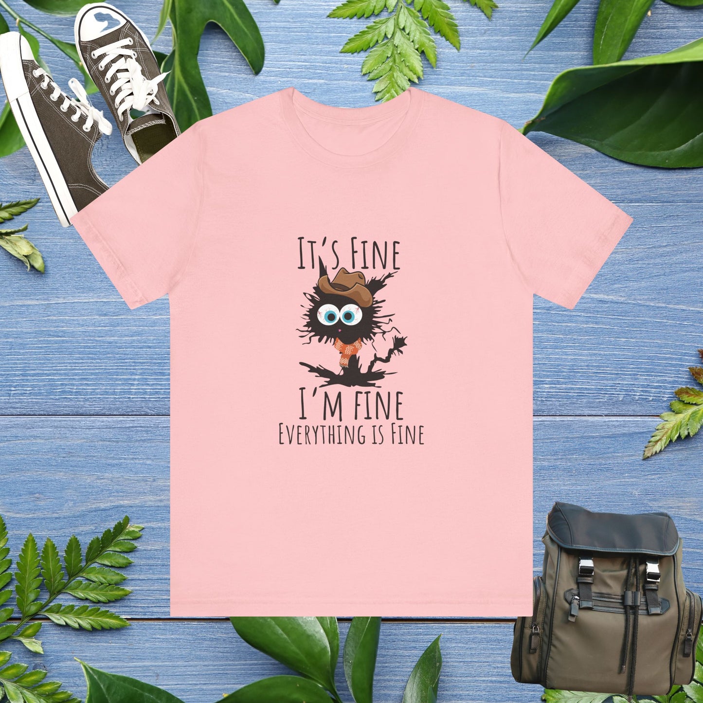 Everything Is Fine Meowdy T-Shirt - furevermama