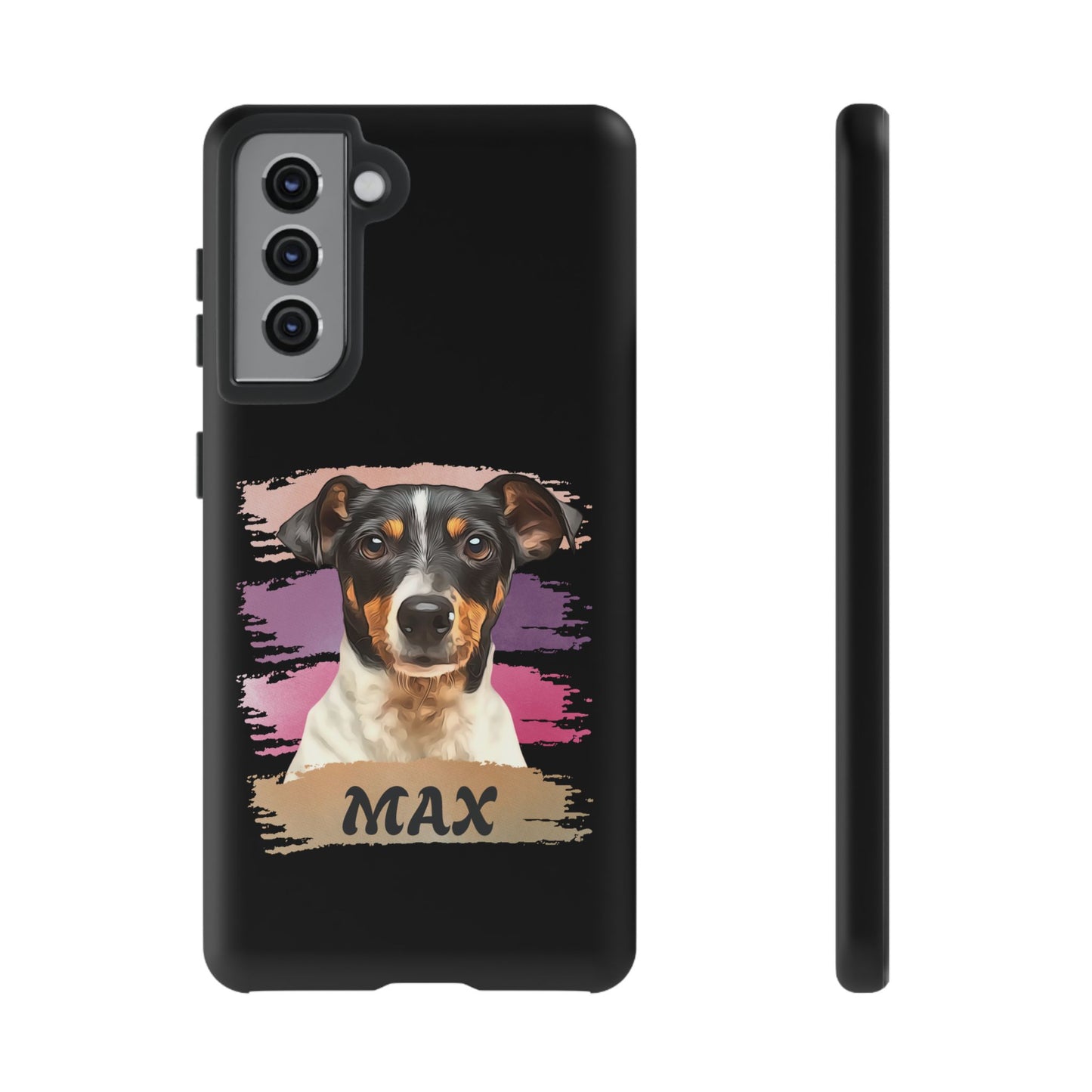 Custom Pet Portrait Phone Case, Pink Brush Edition - furevermama