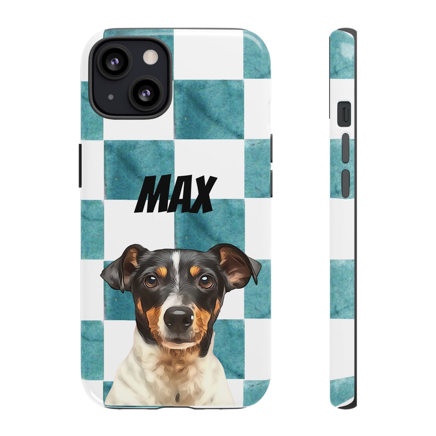 Custom Pet Portrait Phone Case, Checker Edition - furevermama