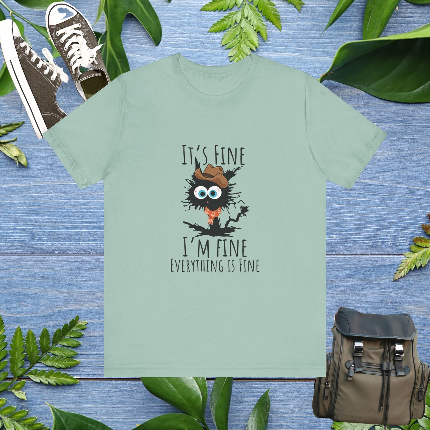 Everything Is Fine Meowdy T-Shirt - furevermama