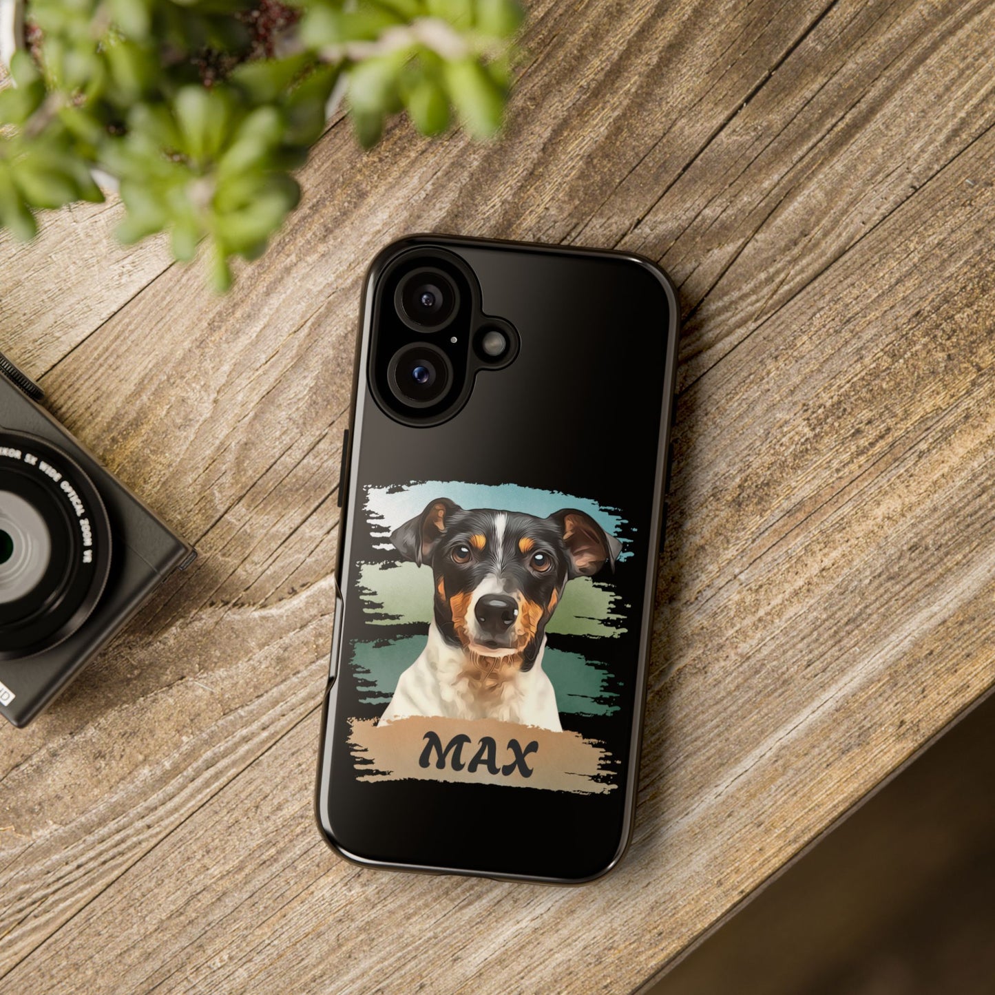 Custom Pet Portrait Phone Case, Green Brush Edition - furevermama