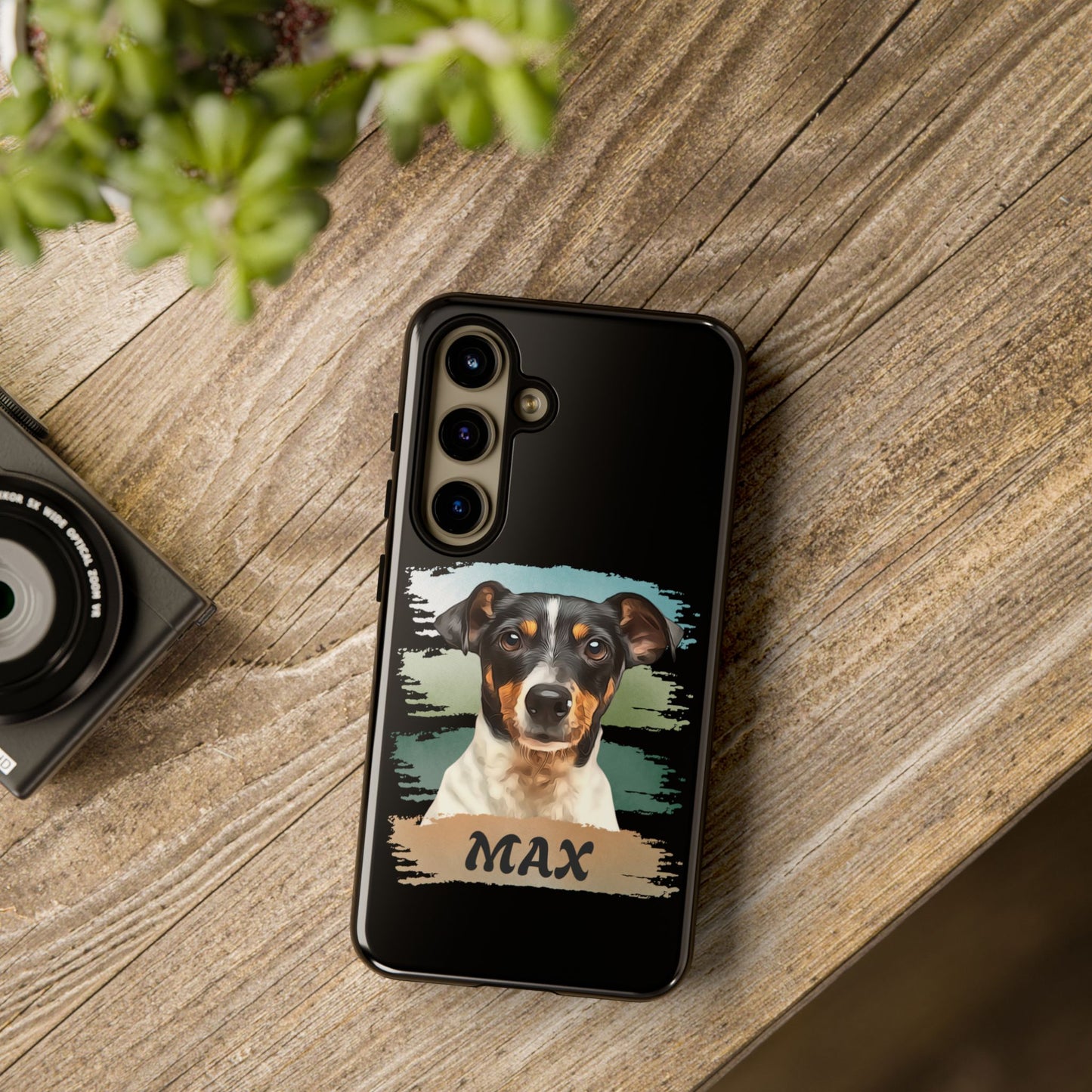 Custom Pet Portrait Phone Case, Green Brush Edition - furevermama
