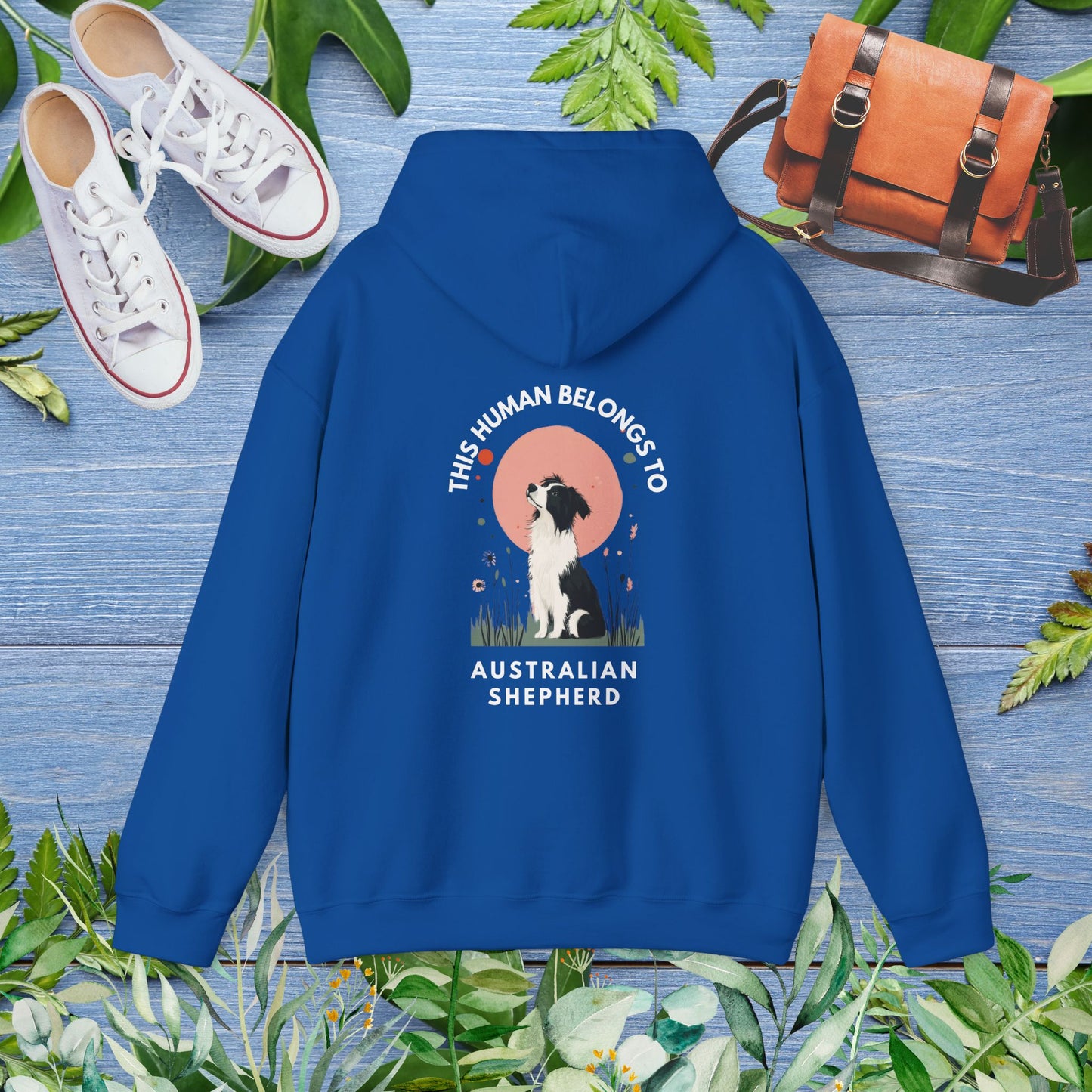 This Human Belongs To Australian Shepherd Unisex Hoodie - furevermama