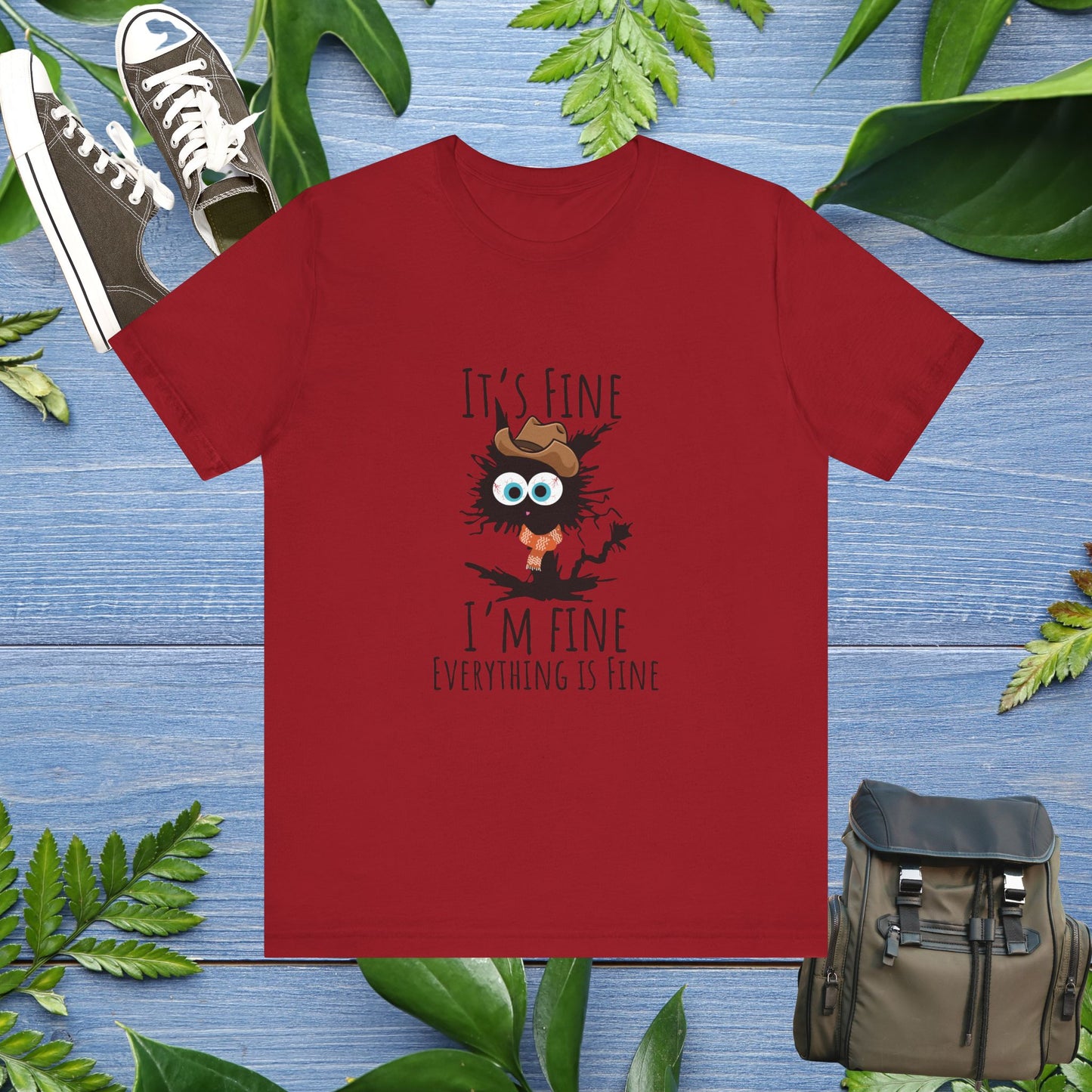 Everything Is Fine Meowdy T-Shirt - furevermama