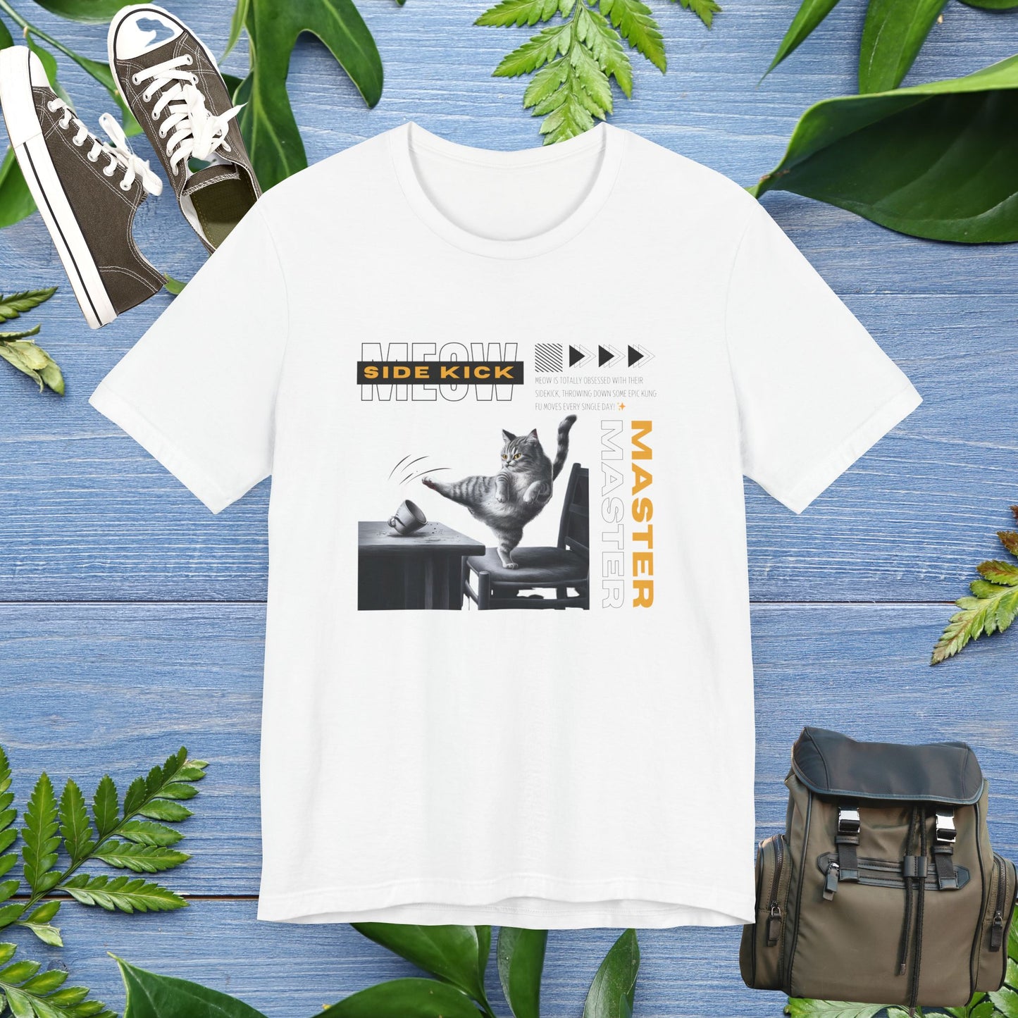 Meow Side Kick Unisex T-Shirt - furevermama