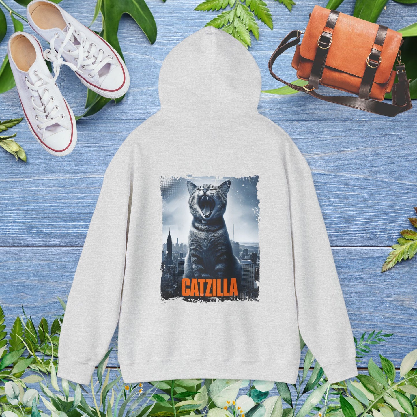 Catzilla Unisex Hoodie (Back Print) - furevermama