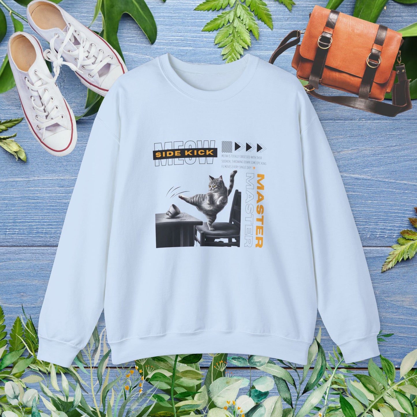 Meow Side Kick Unisex Sweatshirt - furevermama