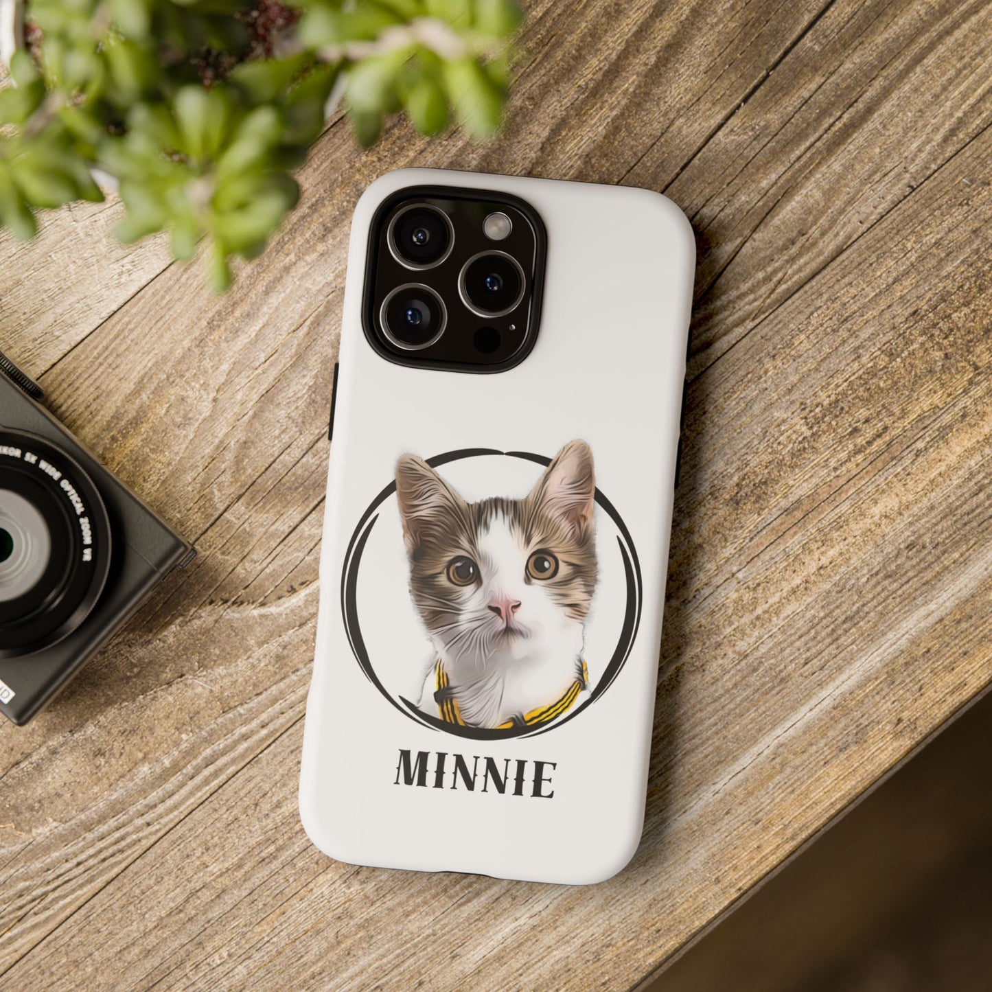 Custom Pet Portrait In Circle Phone Case - furevermama