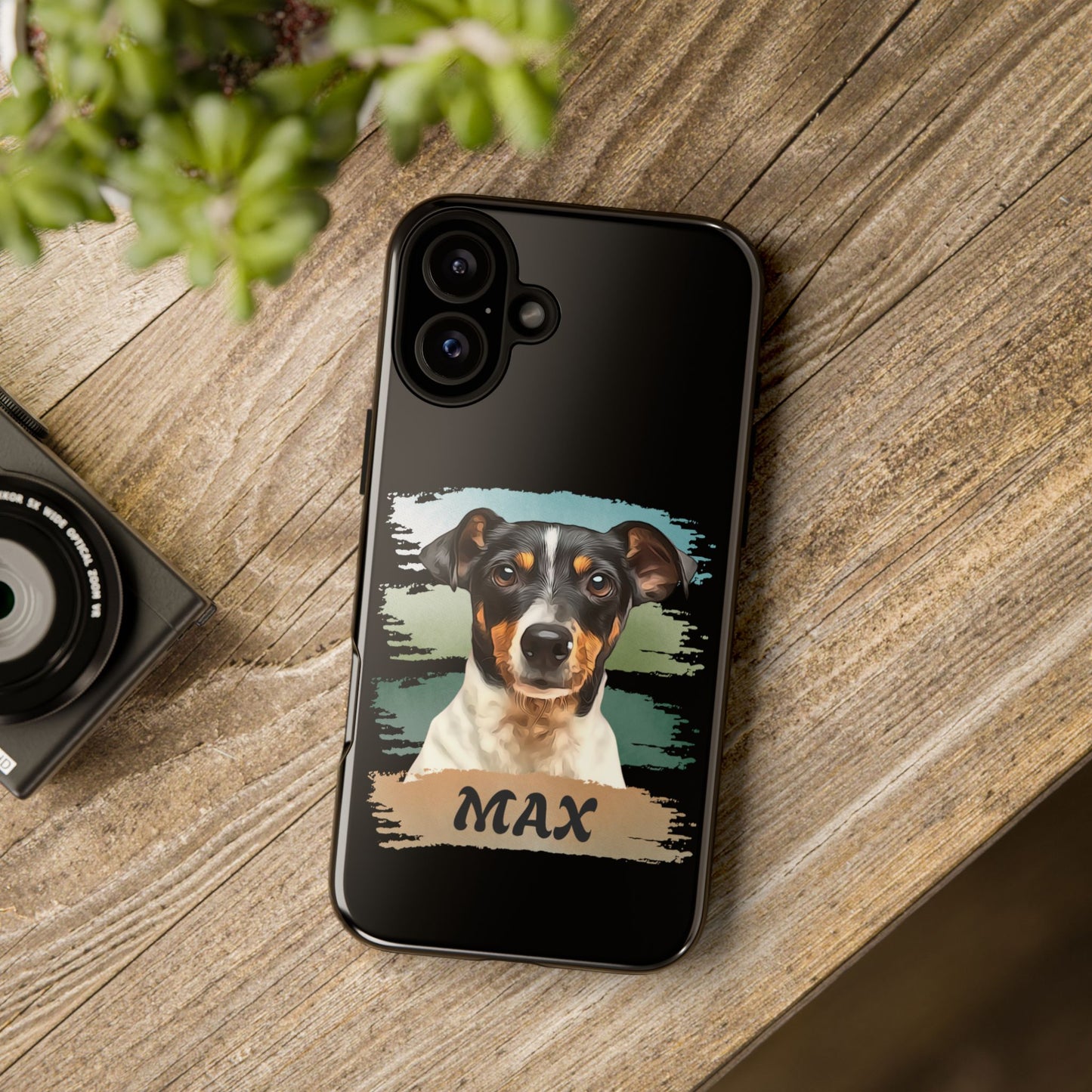 Custom Pet Portrait Phone Case, Green Brush Edition - furevermama