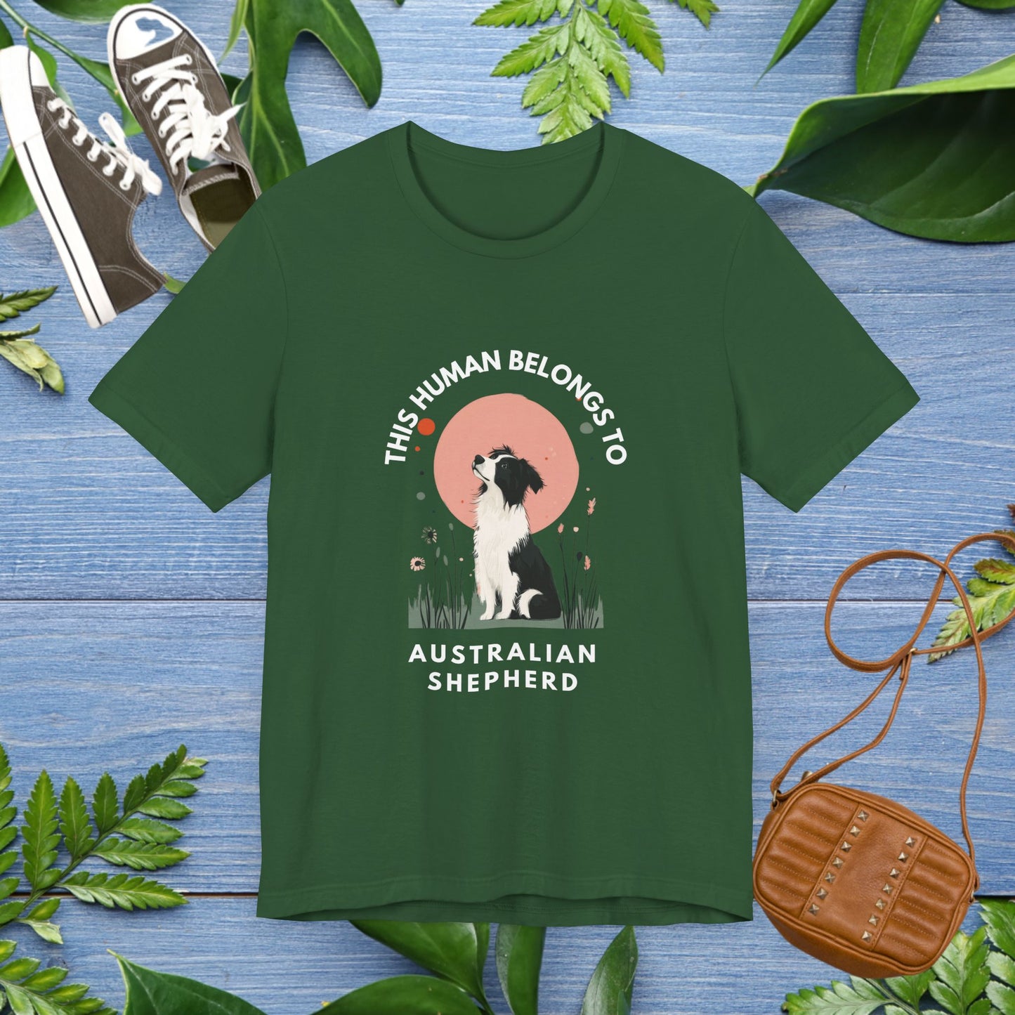 This Human Belongs To Australian Shepherd T-Shirt - furevermama