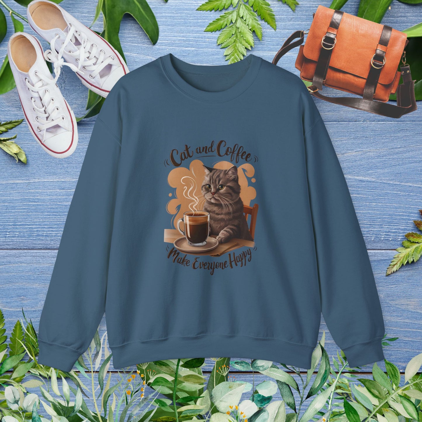 Cat and Coffee Sweatshirt - furevermama
