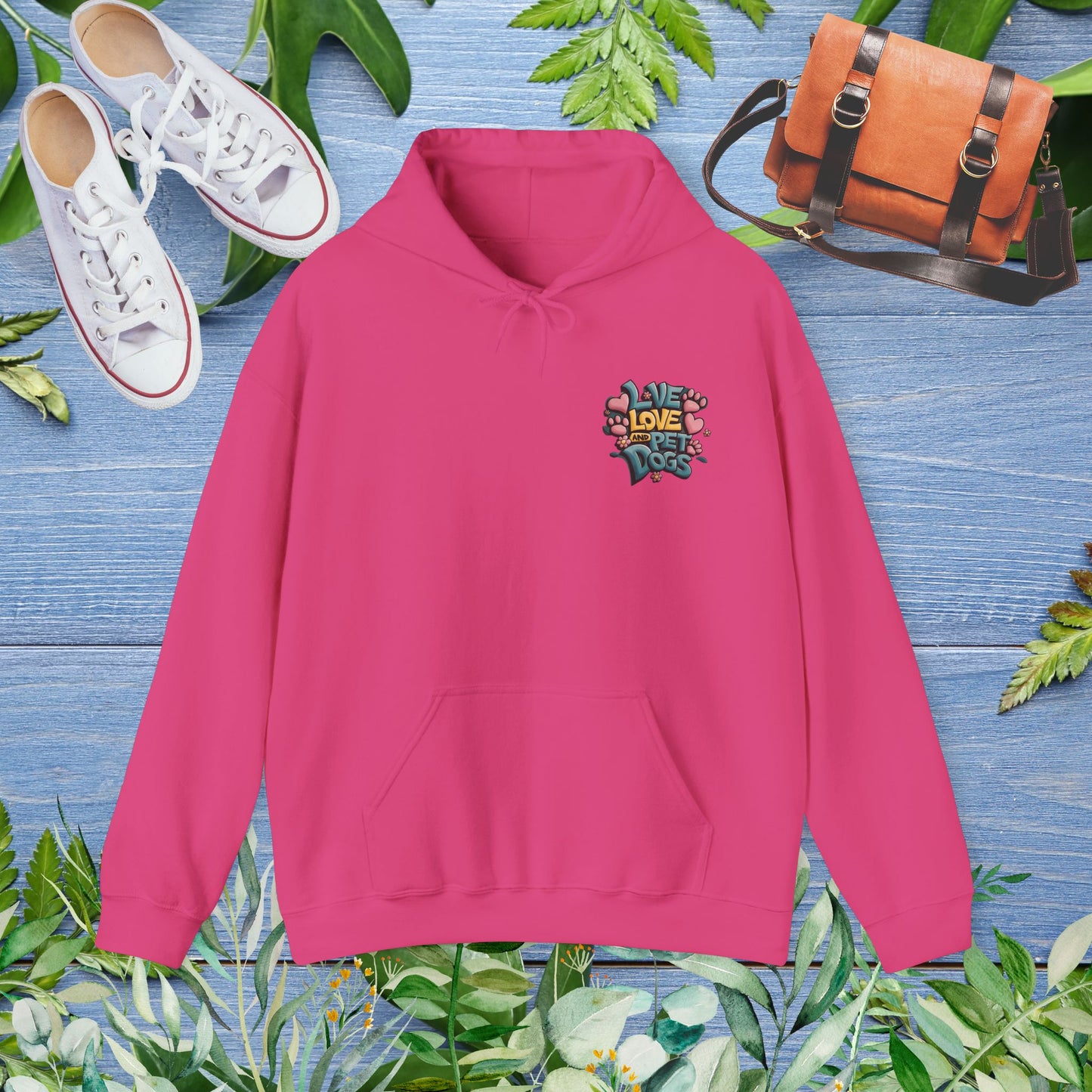 Live Love and Pet Dogs Hoodie (Double-Sided) - furevermama