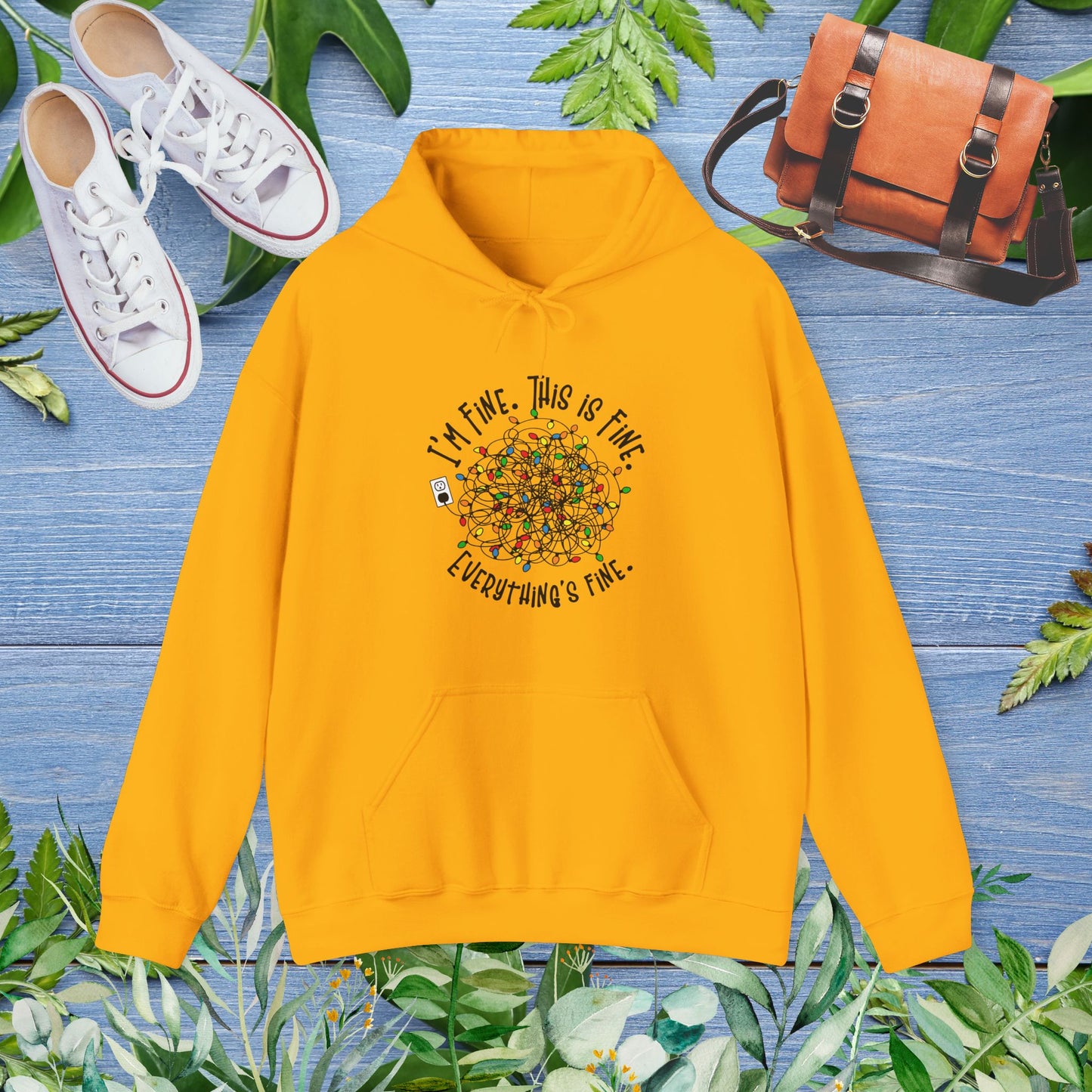 Everything Is Fine Unisex Heavy Blend™ Hoodie - furevermama