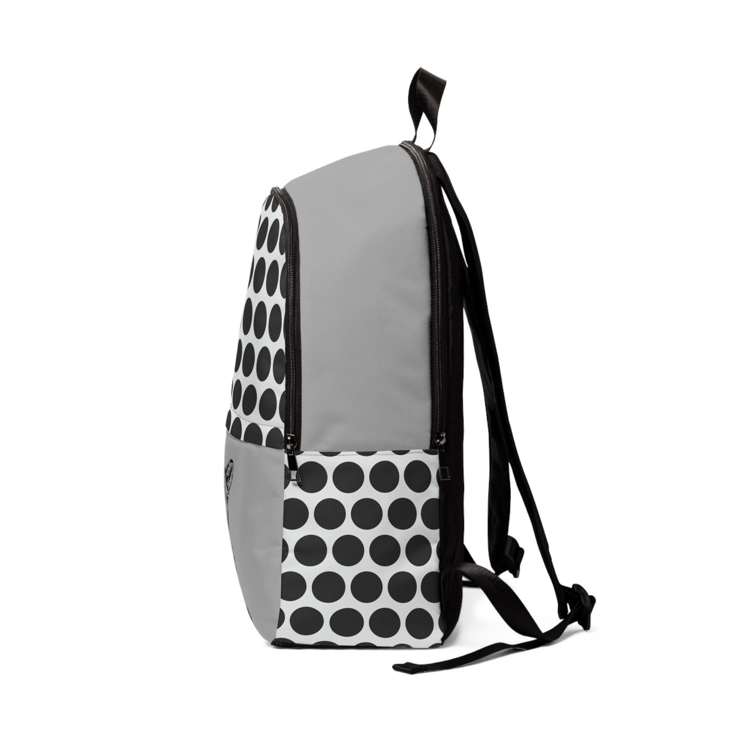 Backpack with Custom Pet Sketch and Circle Pattern Design - furevermama