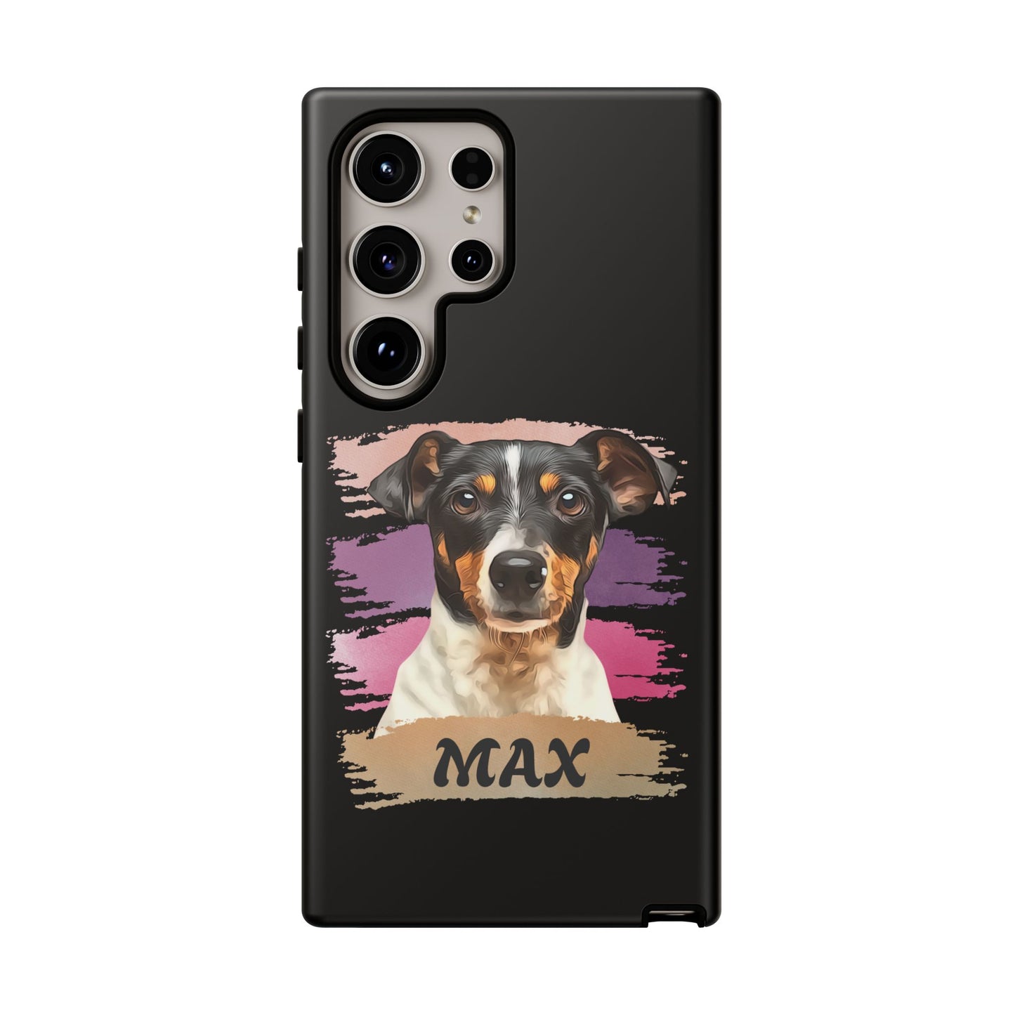 Custom Pet Portrait Phone Case, Pink Brush Edition - furevermama