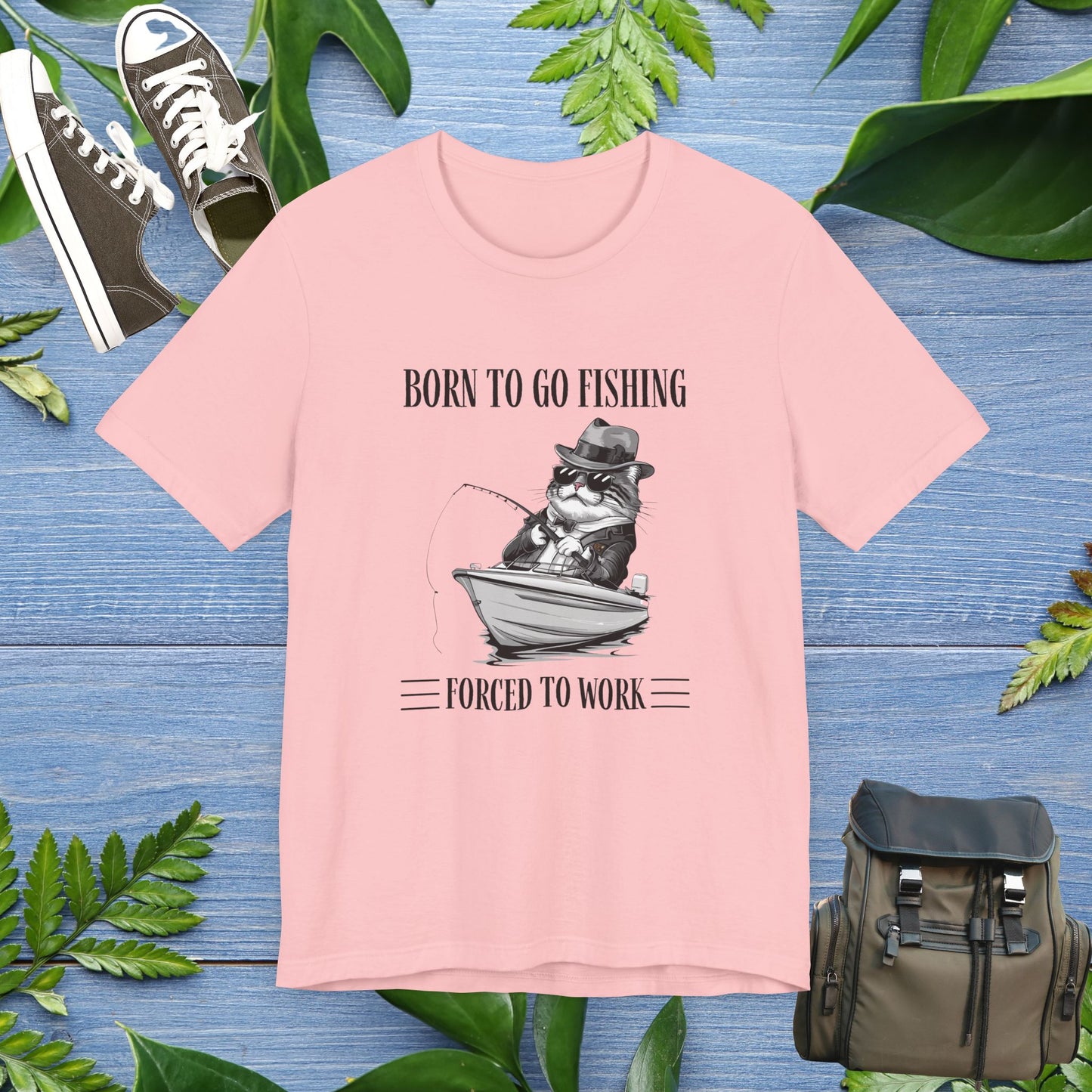 Born To Go Fishing T-Shirt, Cat Lover Fishing Lover T-Shirt - furevermama